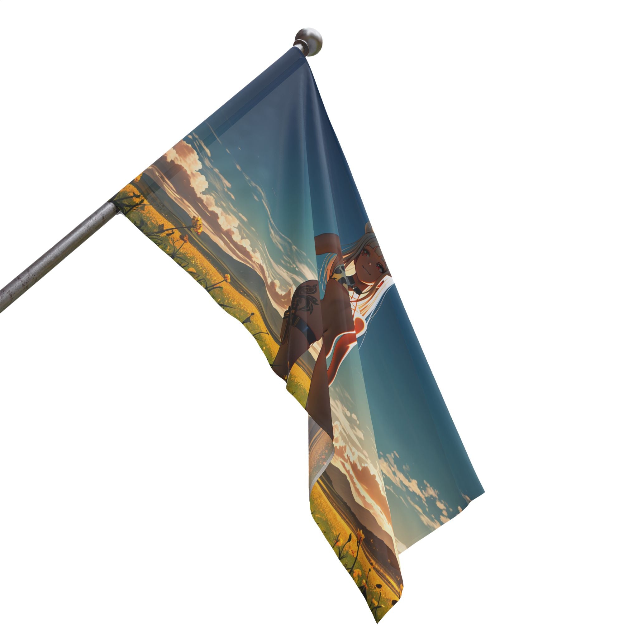 Blanc NIKKE Spicy Wall Flag Cow-Print Pinup Banner — Cow Girls Pt. 2 (Spicy)