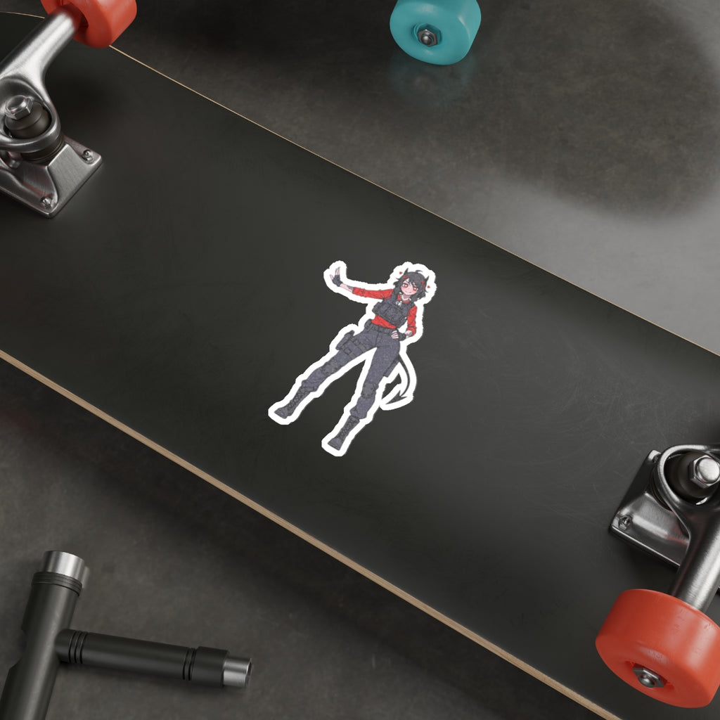 Modeus Helltaker Anime Die-Cut Vinyl Sticker | Tactical Pinup Fan Art