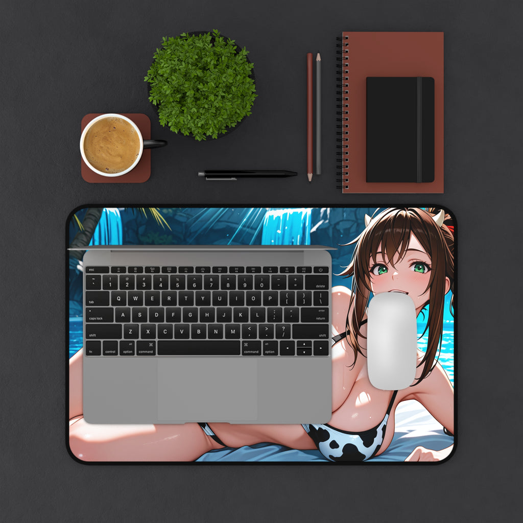 Aerith Final Fantasy Pinup Anime Desk Mat | Cow Girls Pt. 1 (Spicy)
