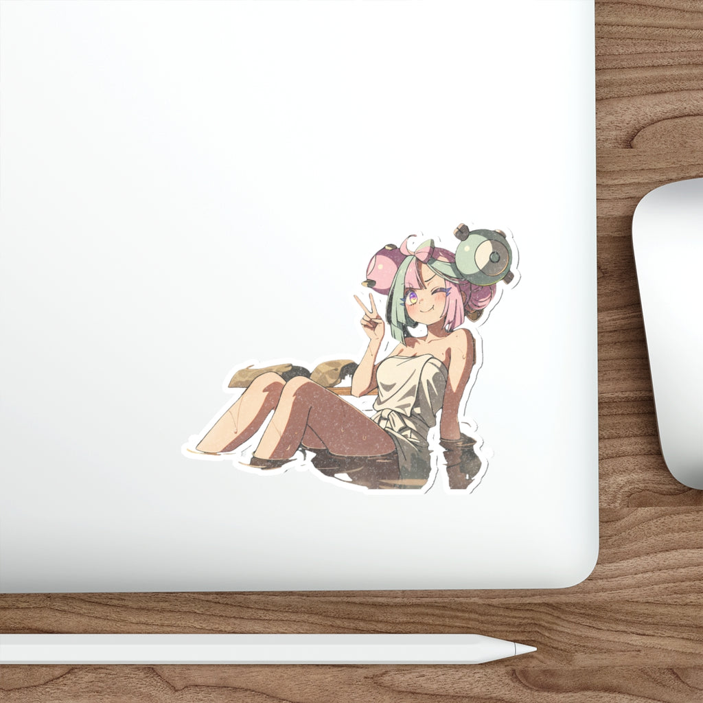 Iono Anime Pinup Die Cut Vinyl Sticker Onsen — Onsen Pt. 2 (Spicy)