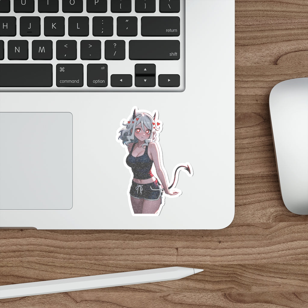 Modeus Helltaker Anime Pinup Sticker | Die Cut Vinyl Fan Art — Lore Pt. 1