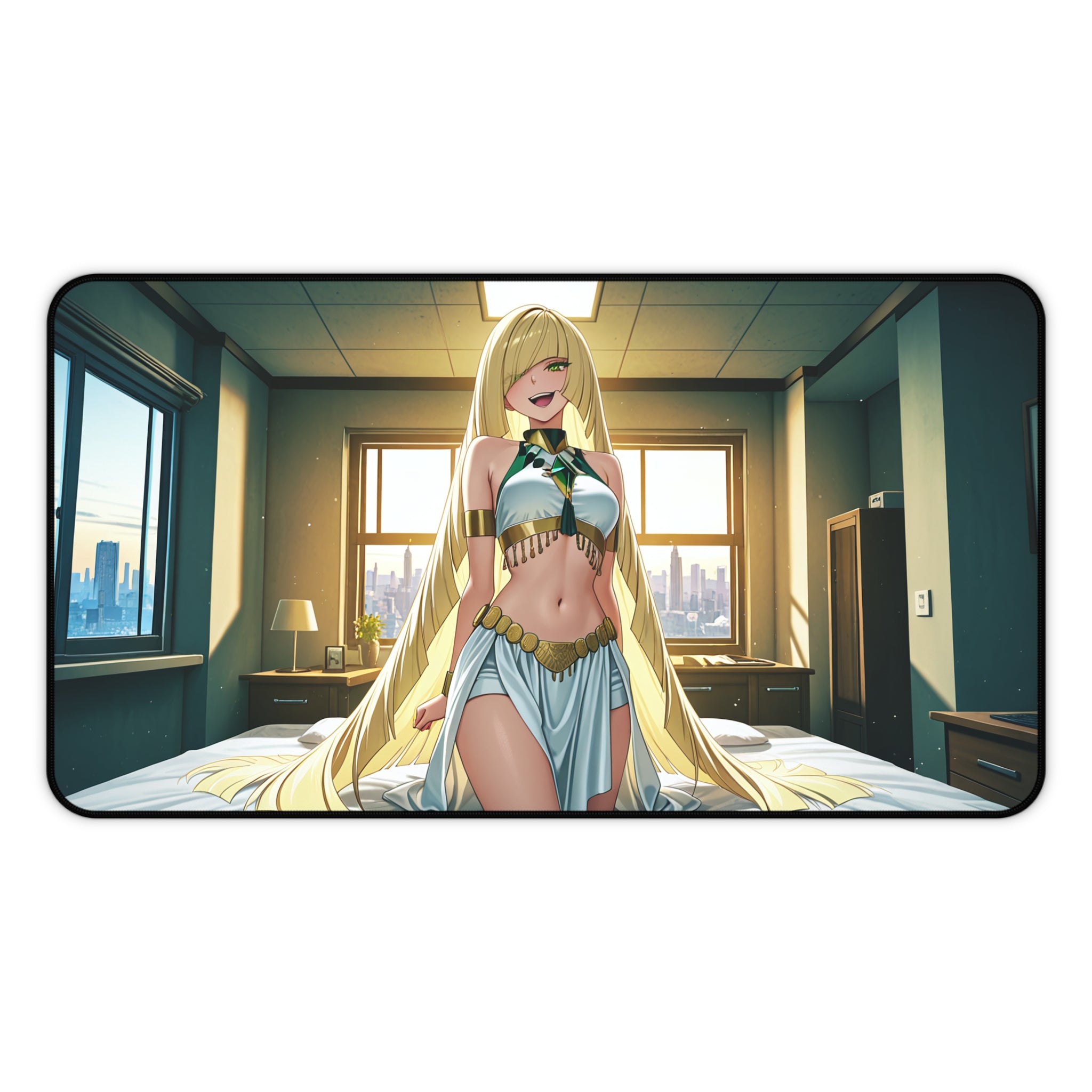 Lusamine Spicy Anime Pinup Desk Mat | Fan Art Mouse Pad XL — Boudoir Pt. 5