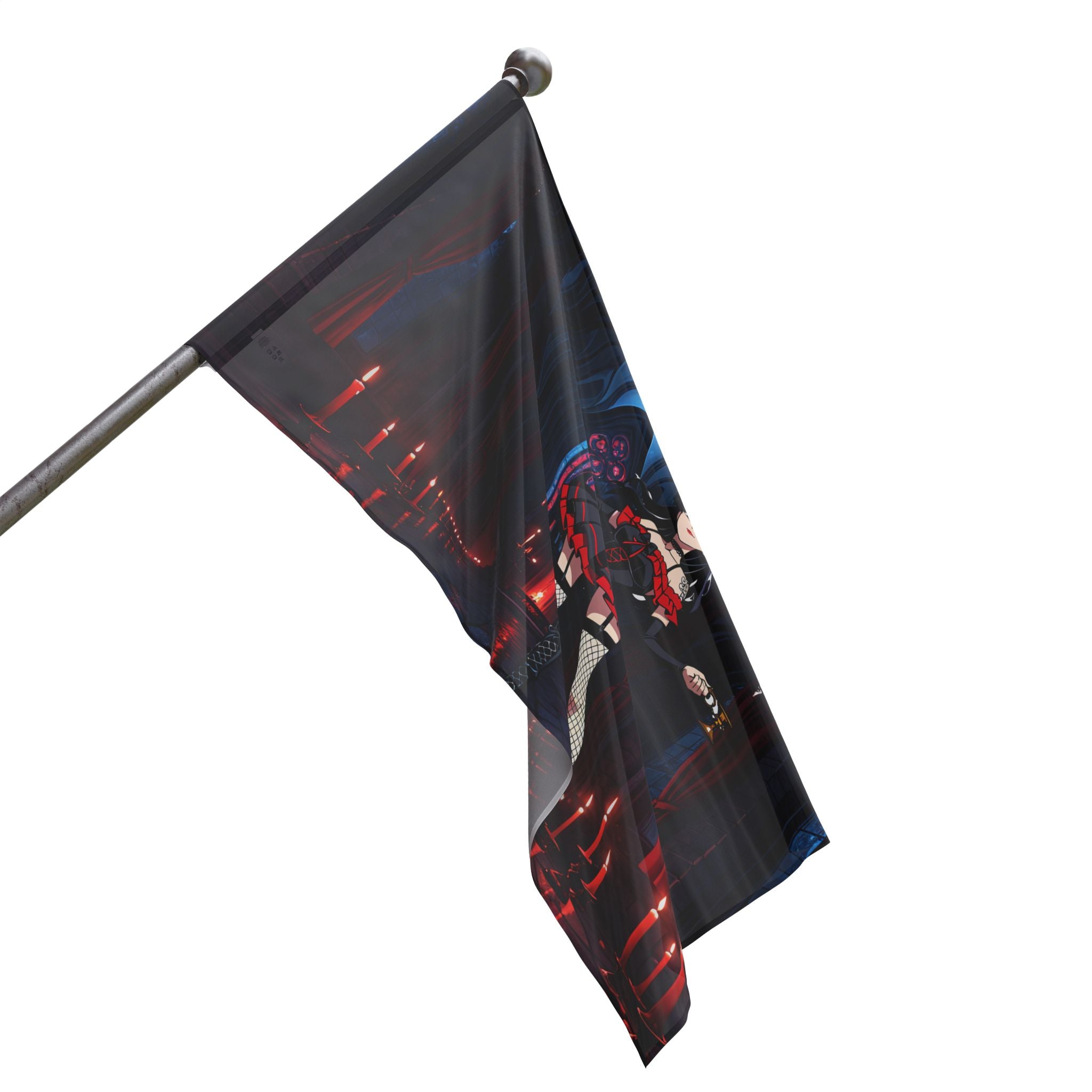 Kagome Inuyasha Spicy Gothic Pinup Anime Wall Flag | Dark Banner