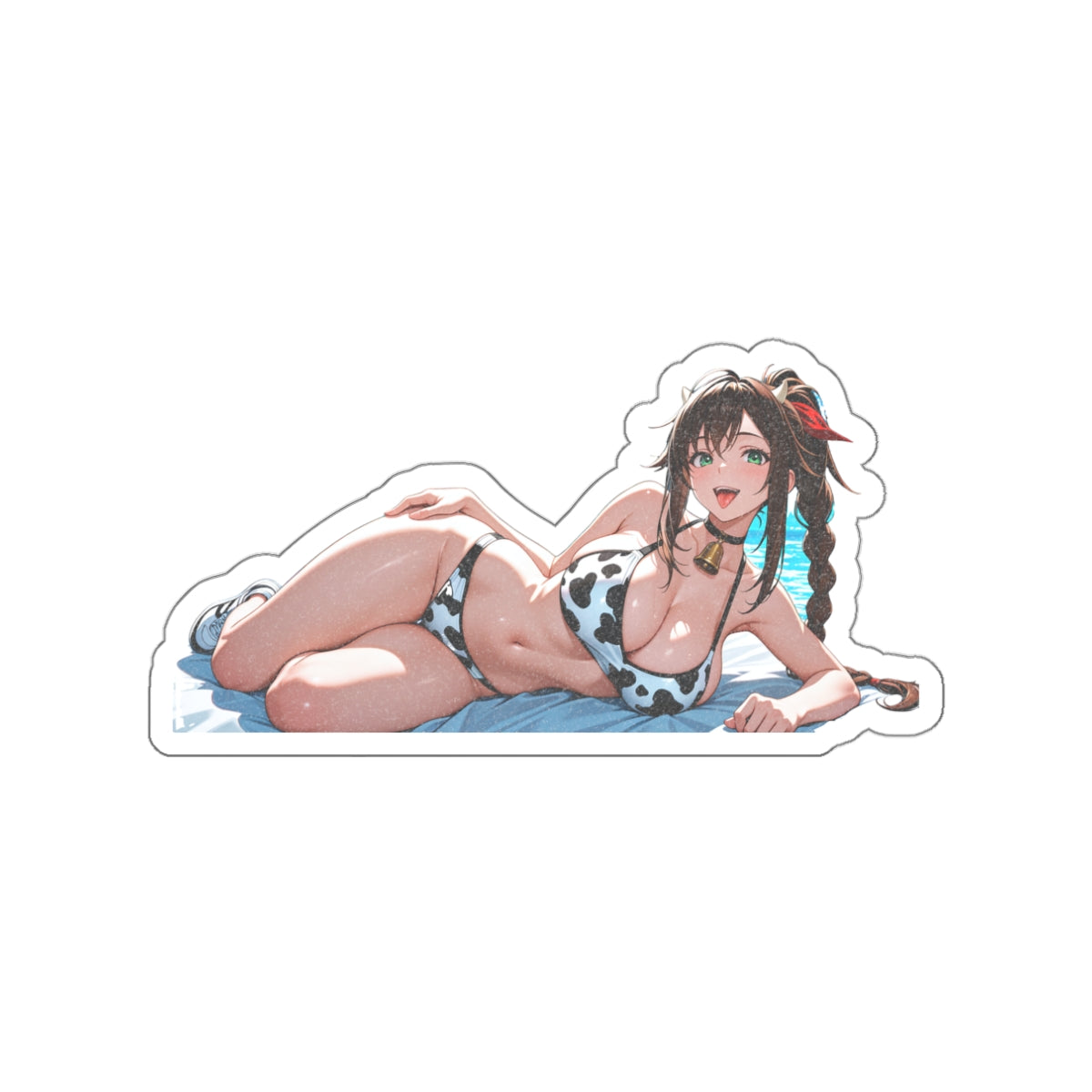 Aerith Final Fantasy Anime Pinup Die-Cut Vinyl Sticker — Cow Girls Pt. 1