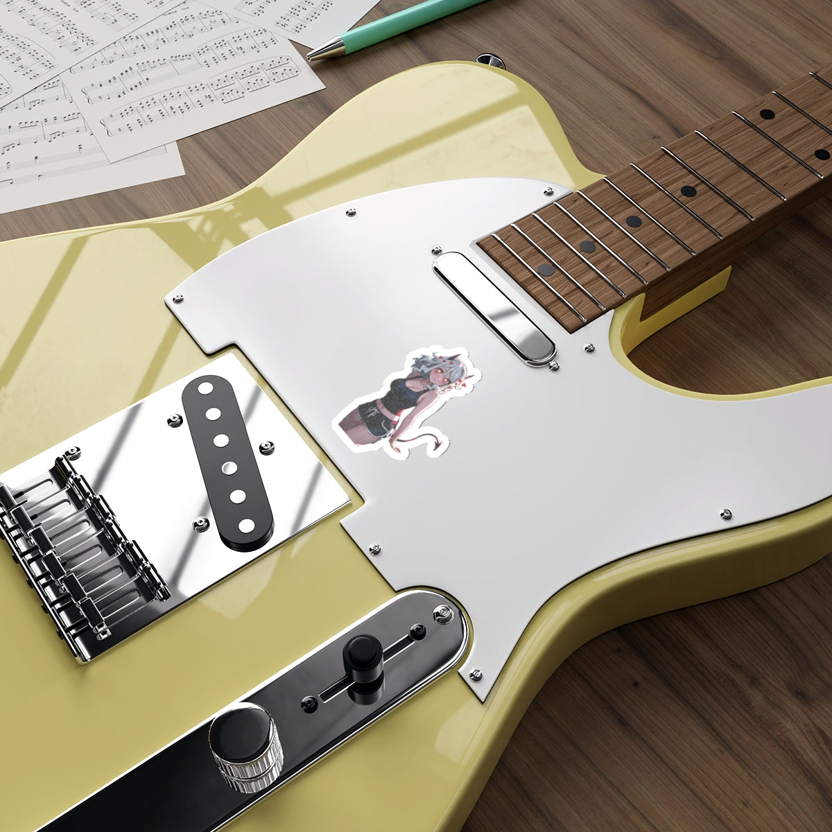 Modeus Helltaker Anime Pinup Sticker | Die Cut Vinyl Fan Art — Lore Pt. 1