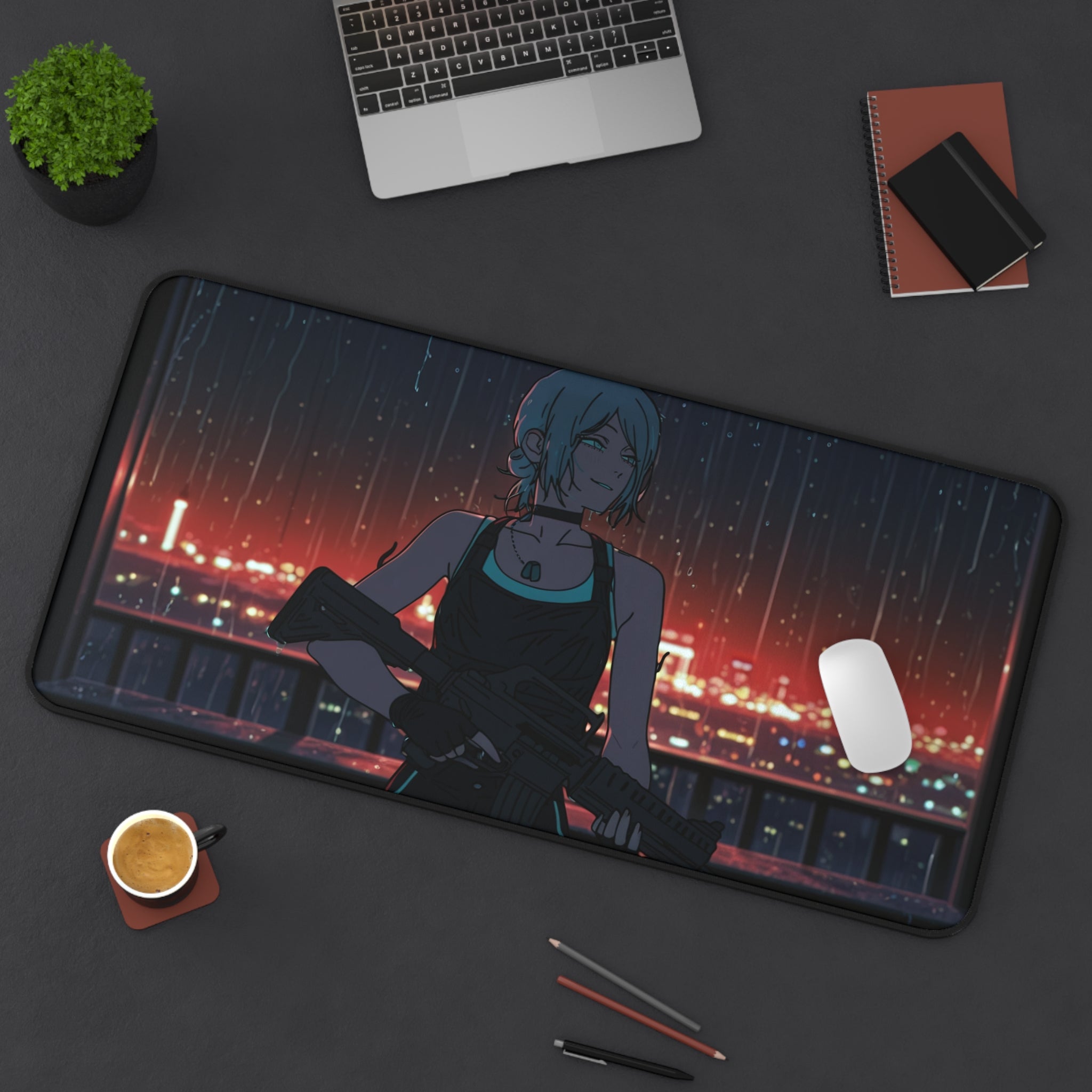 Reze Chainsaw Man Anime Desk Mat Tactical Night Scene Tactical Girls Pt. 4