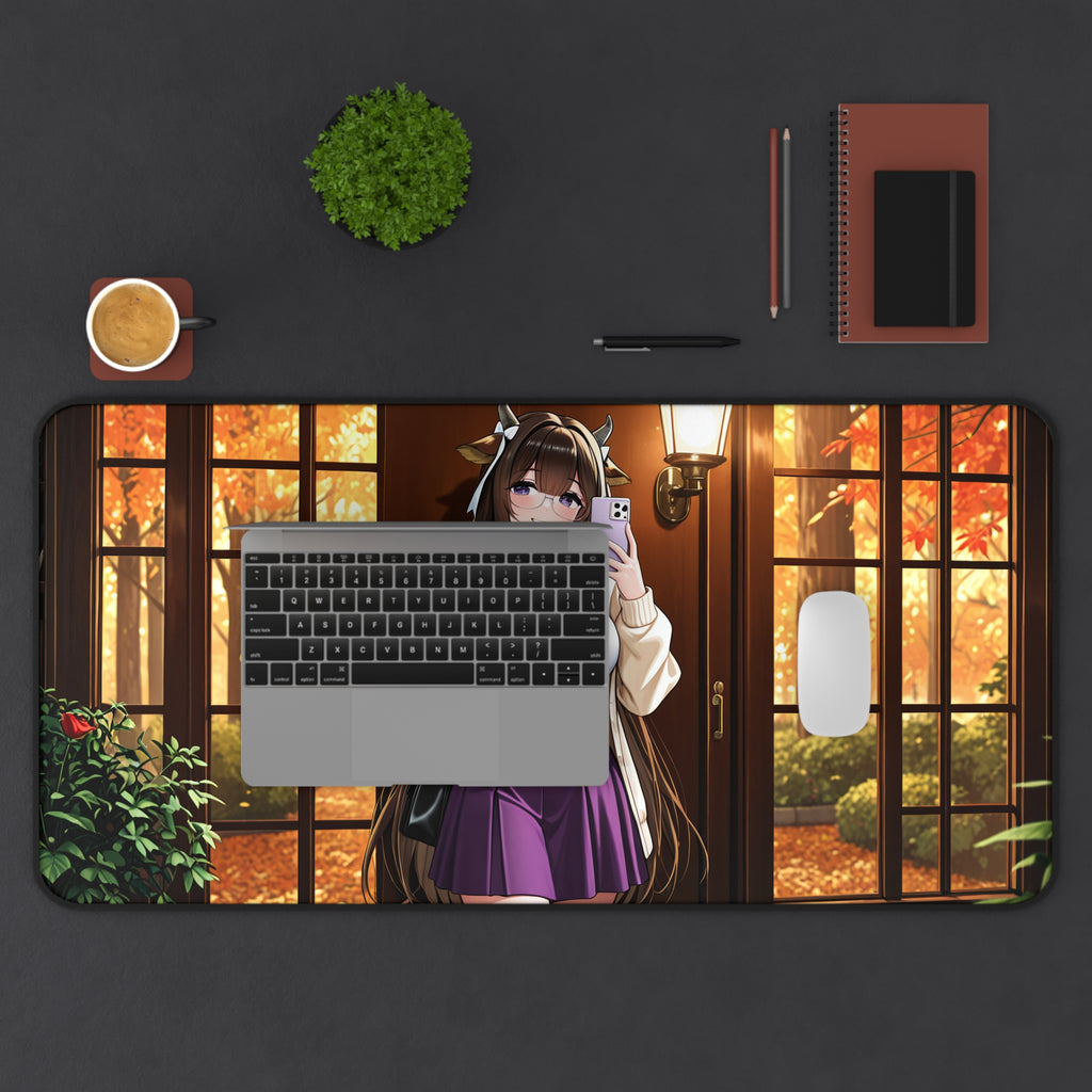 Kashino Azur Lane Anime Desk Mat Soft Cute Librarian Bookstore Art