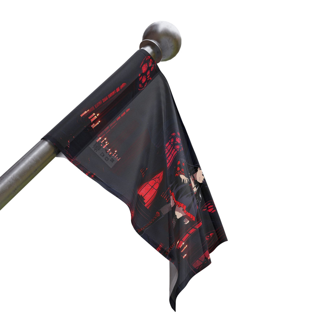 Kagome Inuyasha Gothic Anime Wall Flag | Cathedral Dark Banner