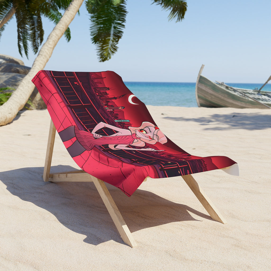 Charlie Morningstar Hazbin Hotel Beach Towel Spicy Pinup — Virgin Killer Pt. 2 (