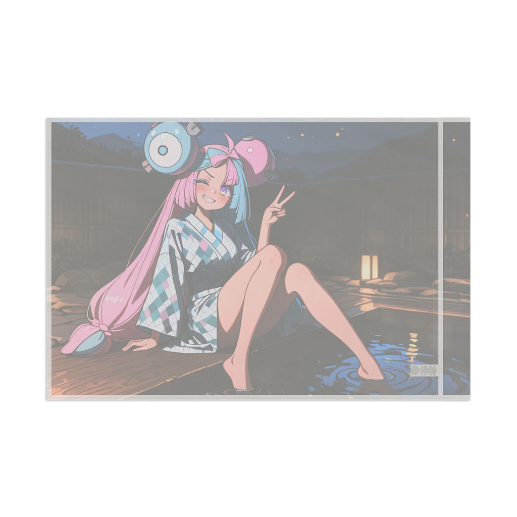 Iono Anime Wall Flag Moonlit Onsen Scene — Onsen Pt. 2
