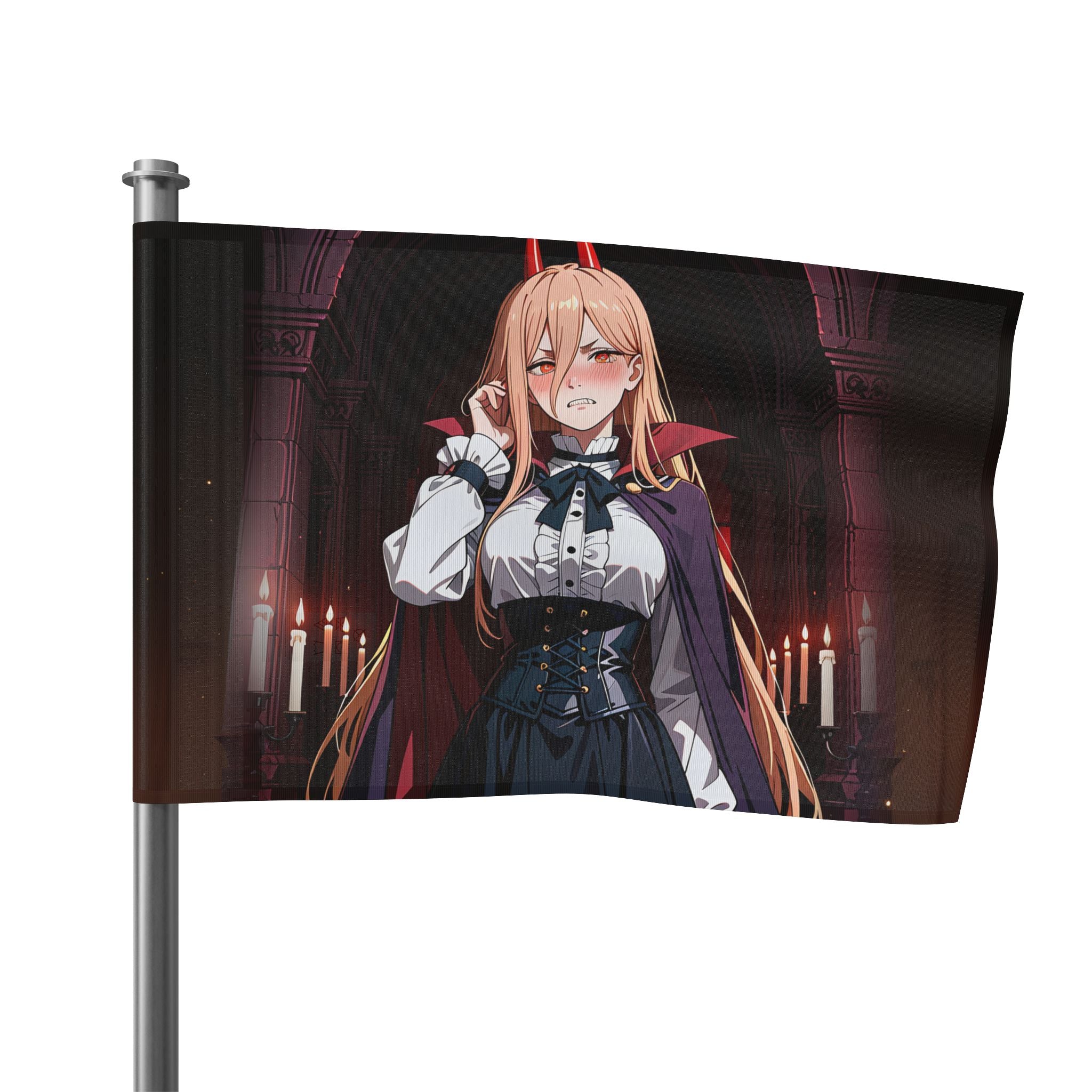 Power Chainsaw Man Gothic Vampire Anime Wall Flag | Bunny Girls Pt. 6