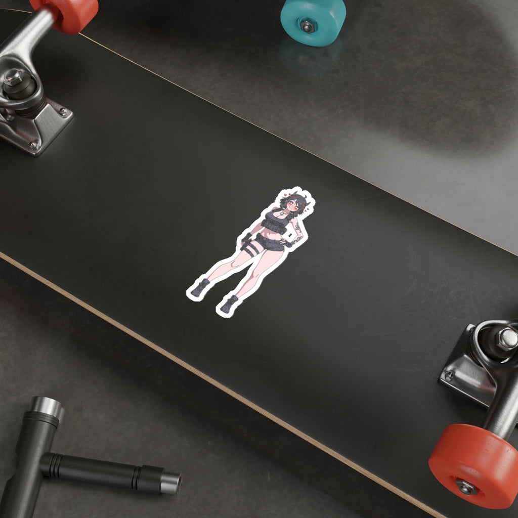 Modeus Helltaker Spicy Anime Die-Cut Vinyl Sticker | Tactical Pinup Fan Art