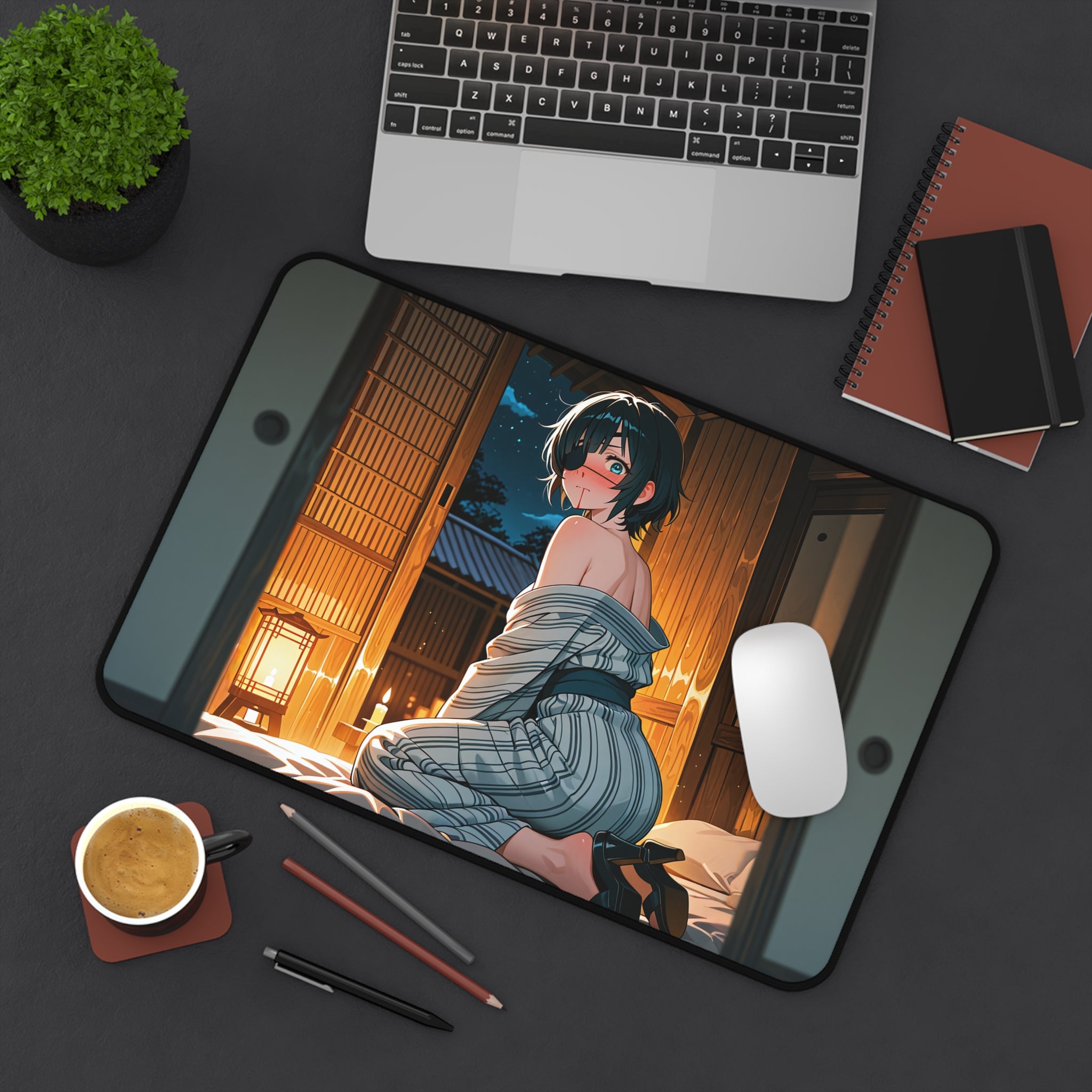 Himeno || Chainsaw Man · Onsen · Tube — Onsen Pt. 1 Desk Mat XL Mouse Pad