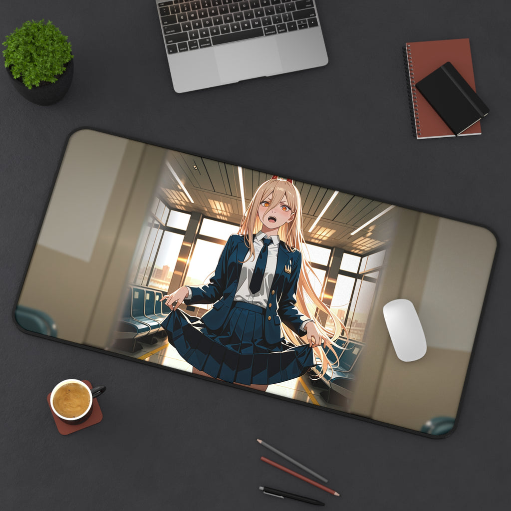 Power Chainsaw Man Flight Attendant Desk Mat | Bunny Girls Pt. 7