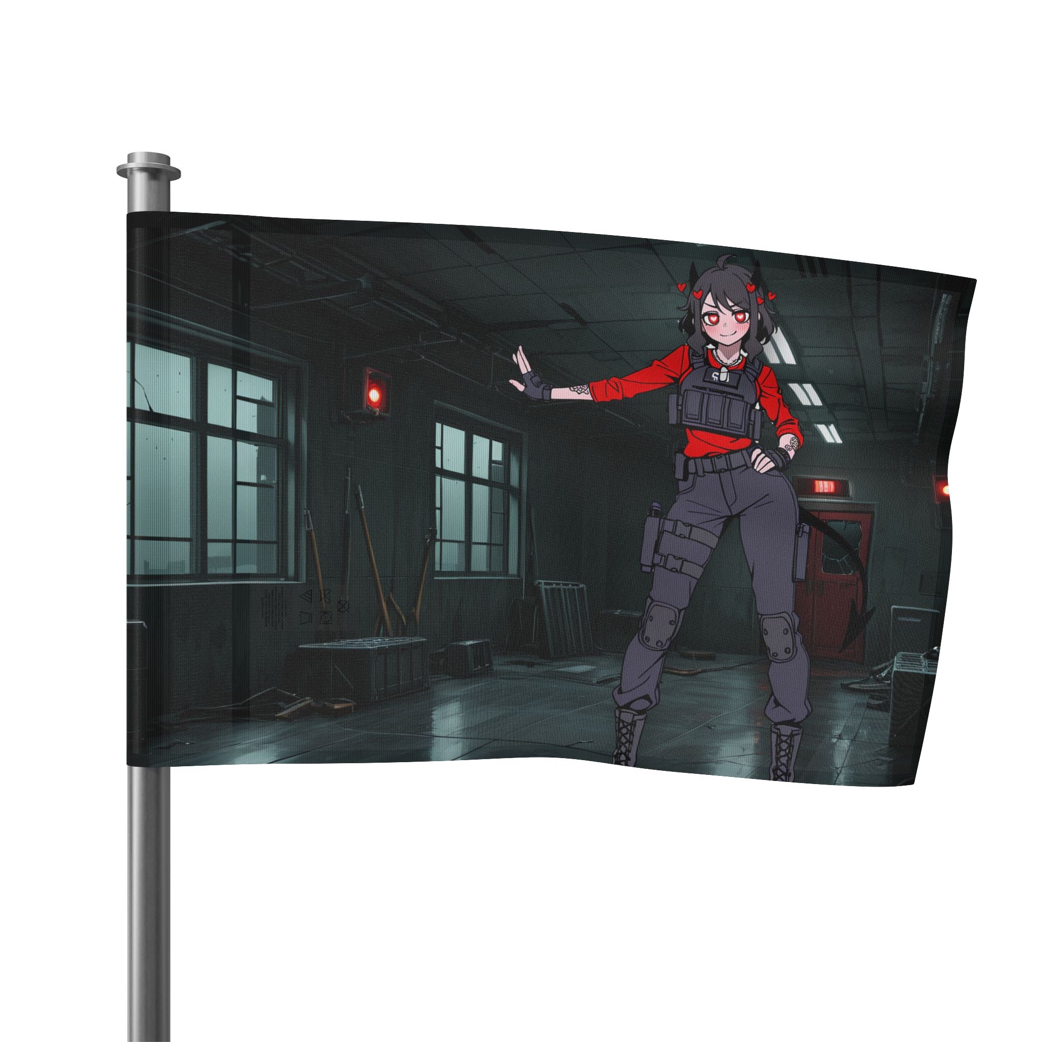 Modeus Helltaker Anime Wall Flag | Tactical Pinup Banner