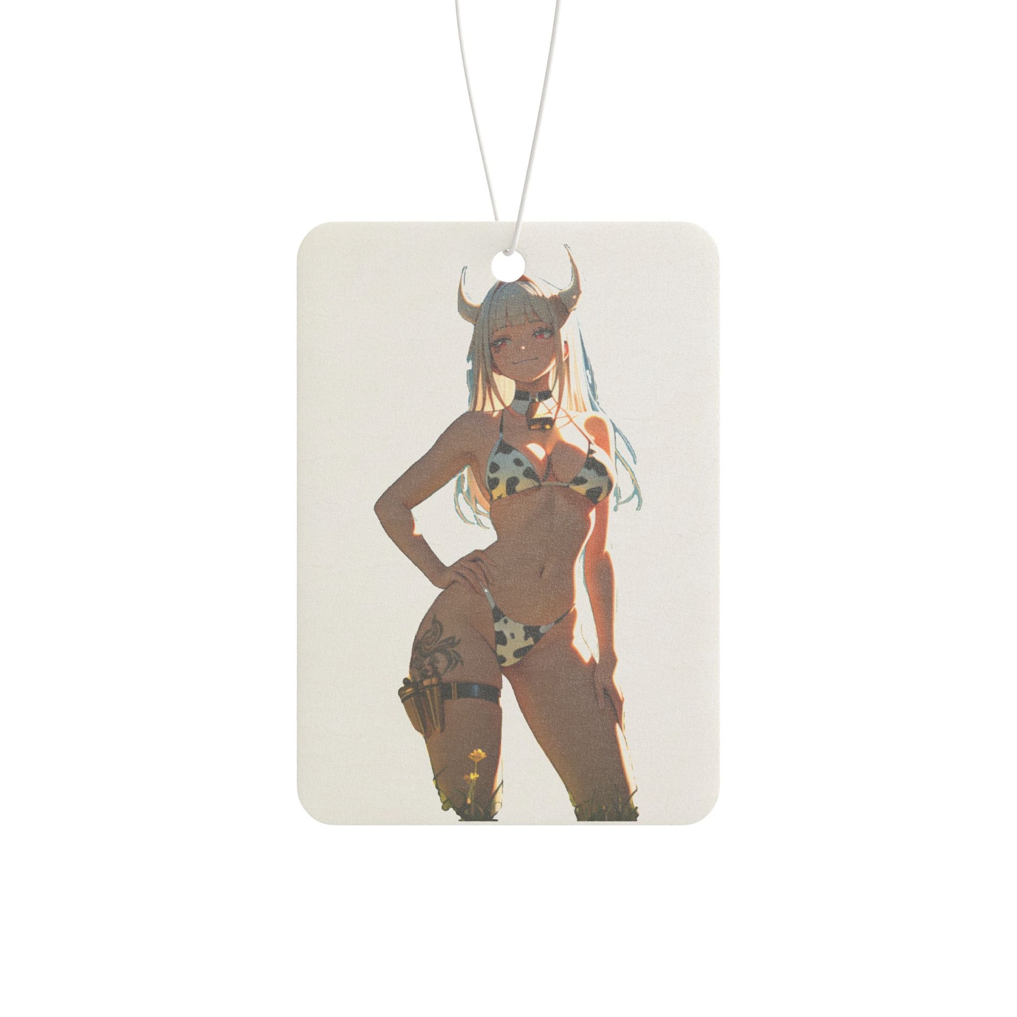 Blanc NIKKE Spicy Cow-Print Anime Car Air Freshener — Cow Girls Pt. 2 (Spicy)