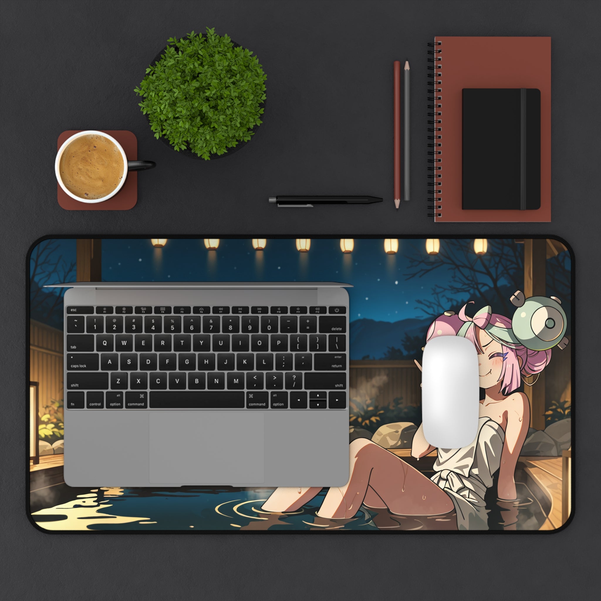 Iono Spicy Anime Desk Mat Moonlit Onsen Pinup XL Mouse Pad — Onsen Pt. 2