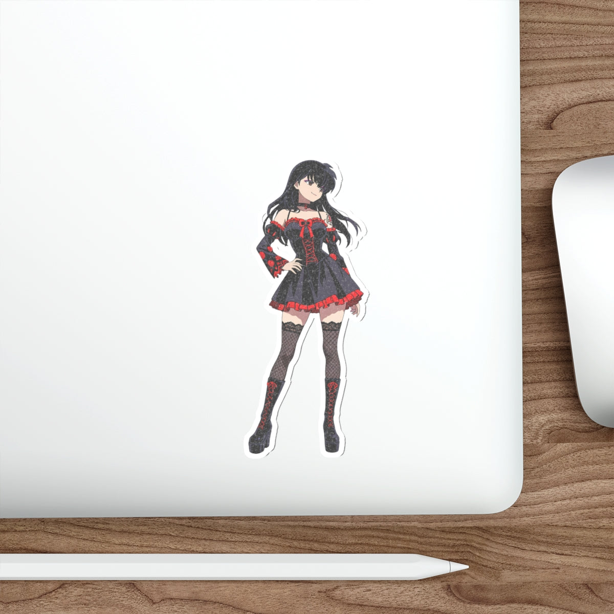 Kagome Inuyasha Gothic Anime Vinyl Sticker | Dark Pinup Fan Art Die Cut