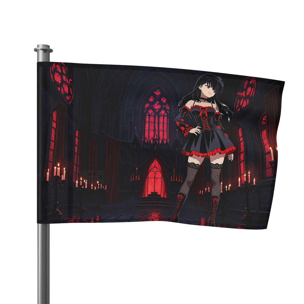 Kagome Inuyasha Gothic Anime Wall Flag | Cathedral Dark Banner