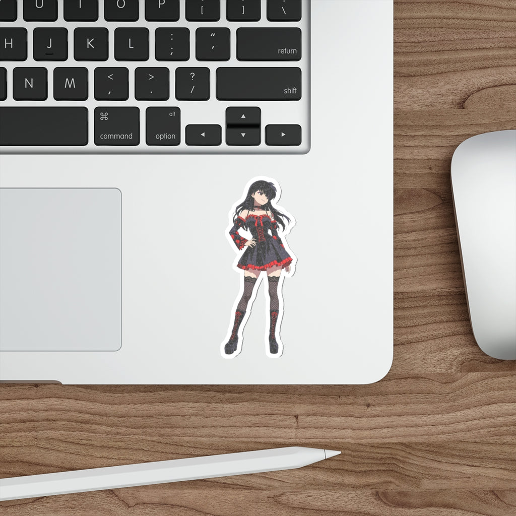 Kagome Inuyasha Gothic Anime Vinyl Sticker | Dark Pinup Fan Art Die Cut