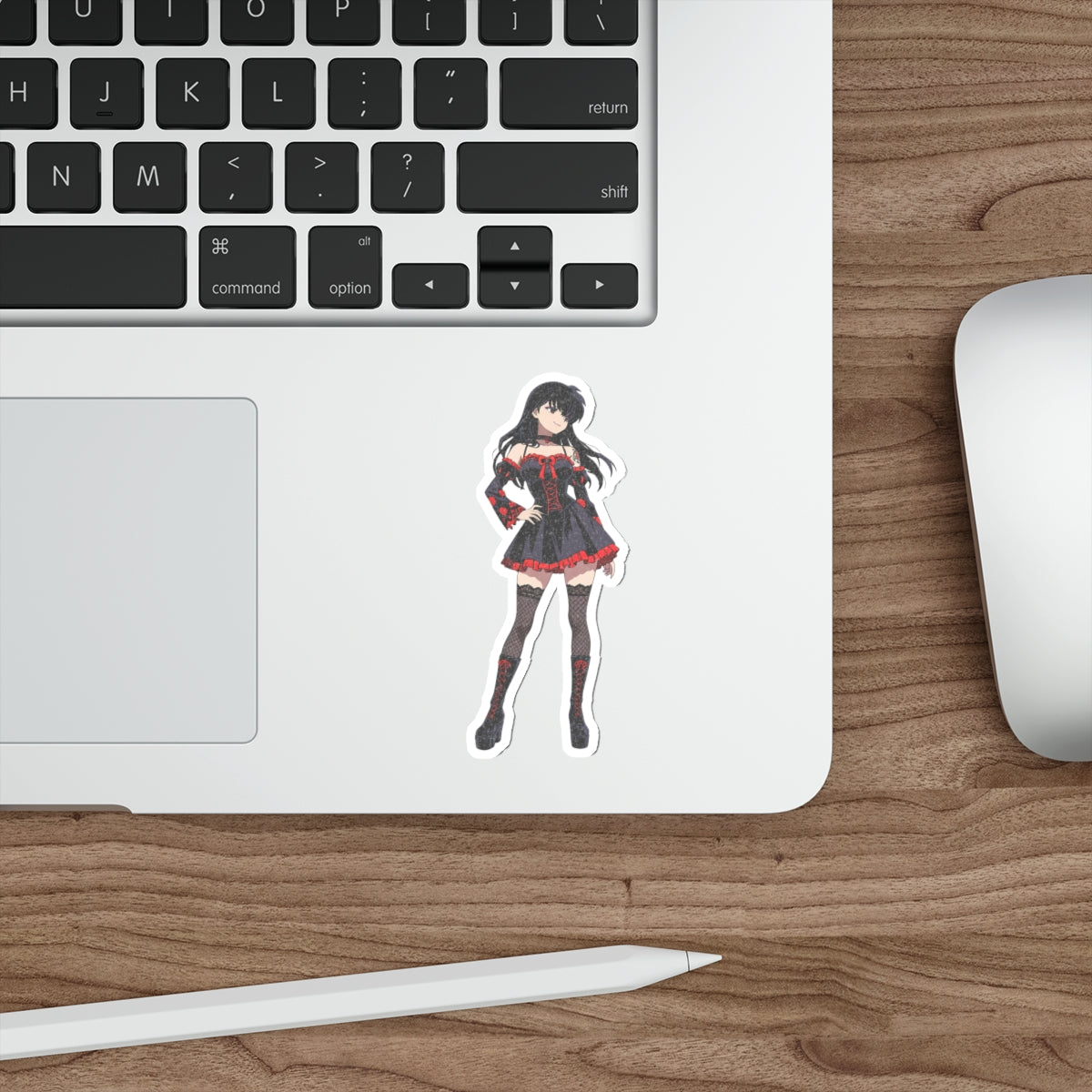 Kagome Inuyasha Gothic Anime Vinyl Sticker | Dark Pinup Fan Art Die Cut