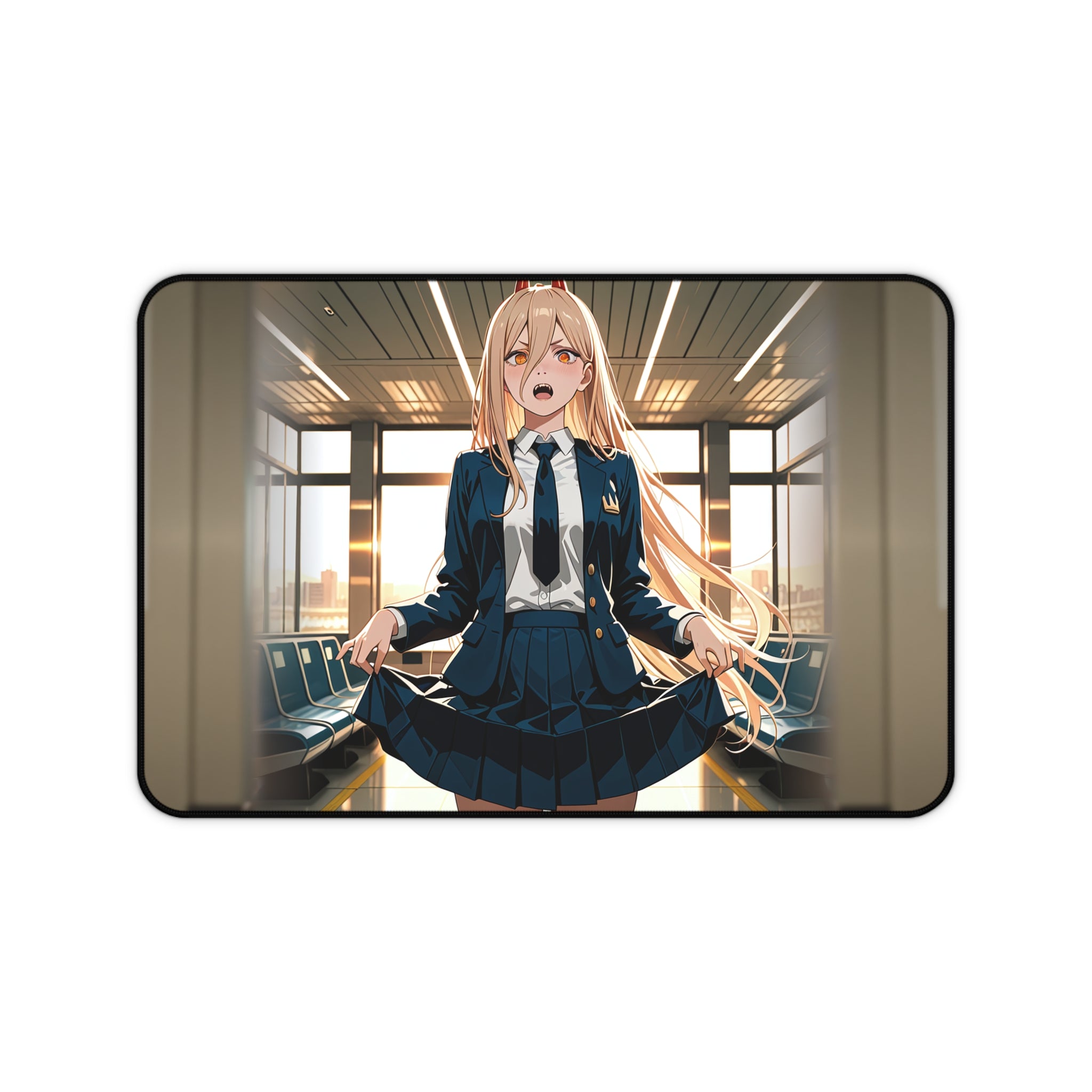 Power Chainsaw Man Flight Attendant Desk Mat | Bunny Girls Pt. 7