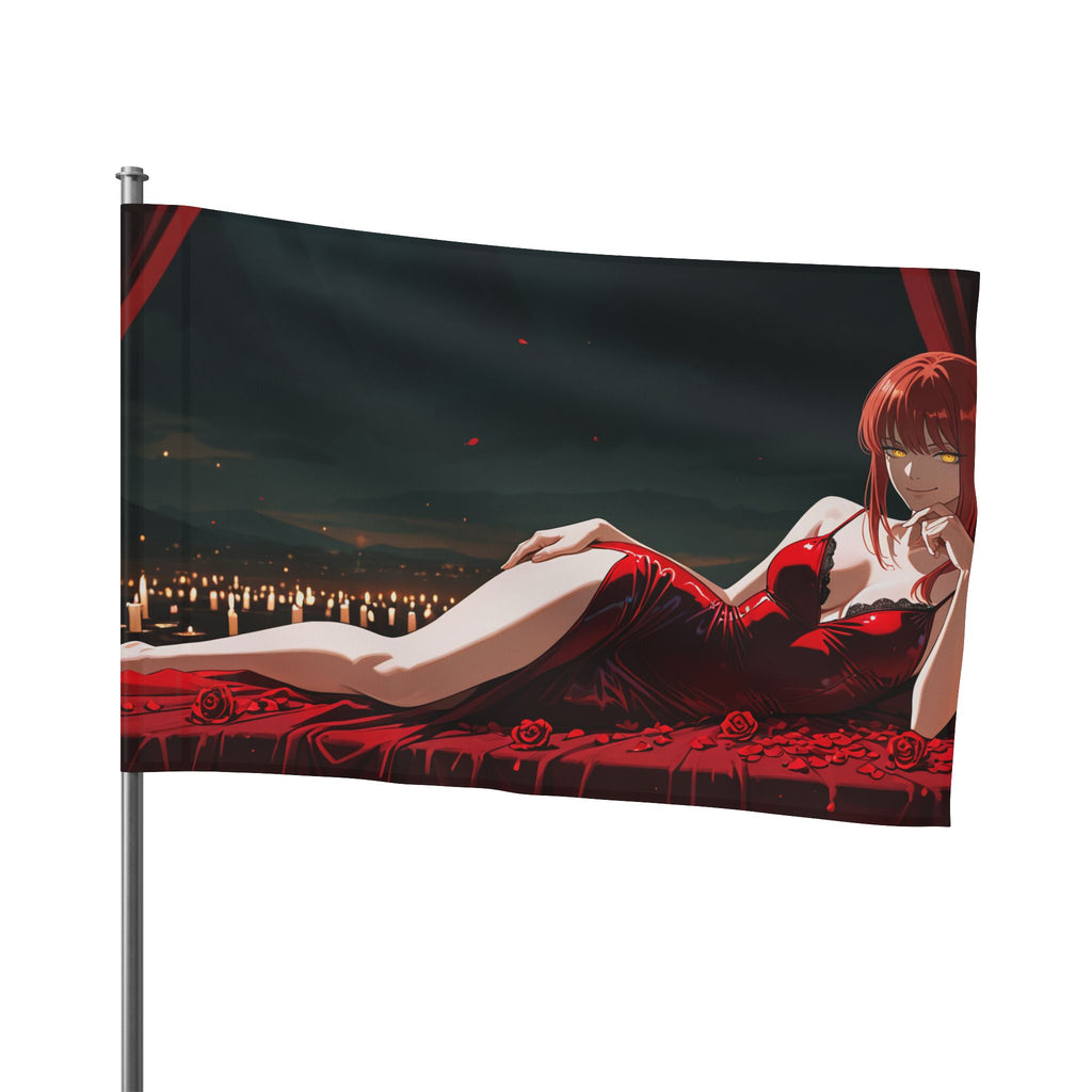 Makima Chainsaw Man Spicy Wall Flag | Velvet Boudoir Anime — Boudoir Pt. 1