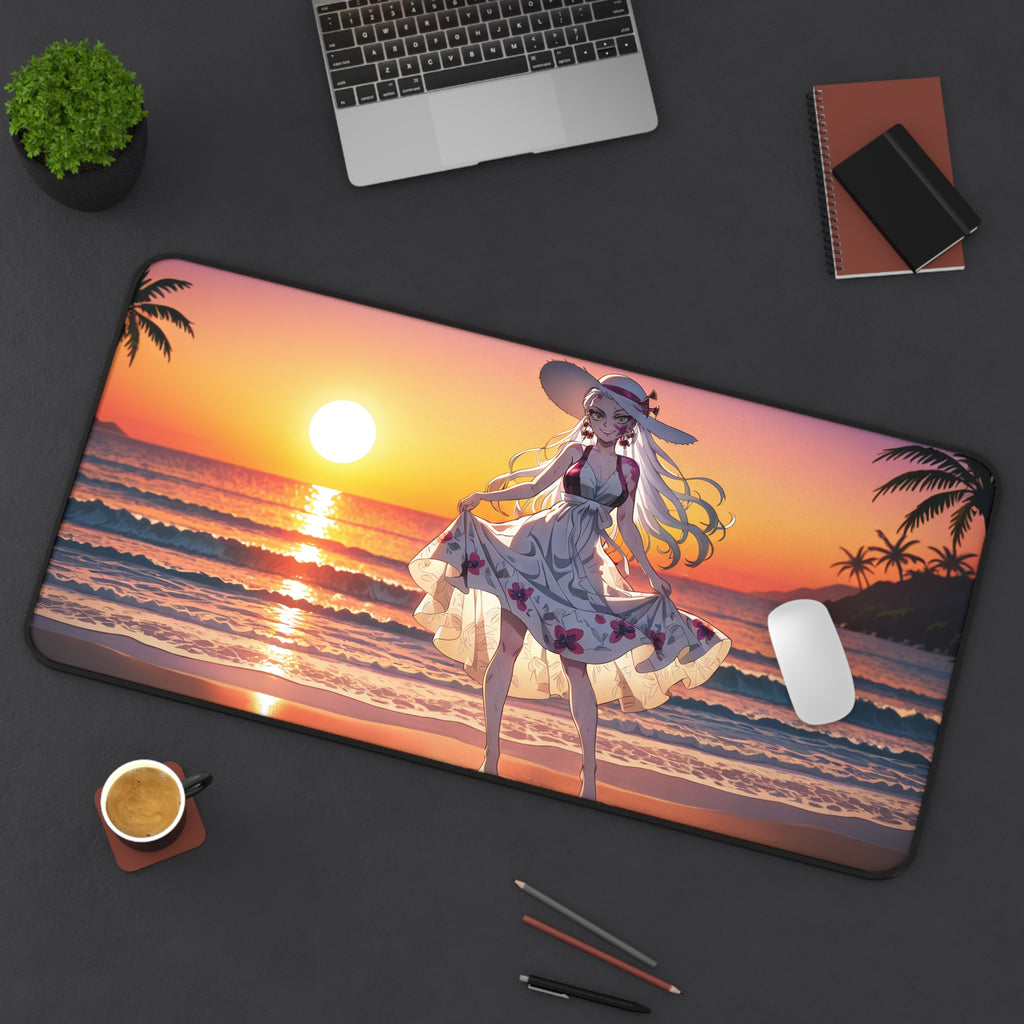 Daki Demon Slayer Desk Mat Sunset Beach Anime Pinup Mouse — Beach Babes Pt. 2