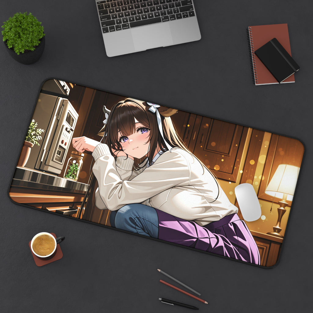 Kashino Azur Lane Anime Desk Mat Soft Cute Varsity Jacket Spring Art