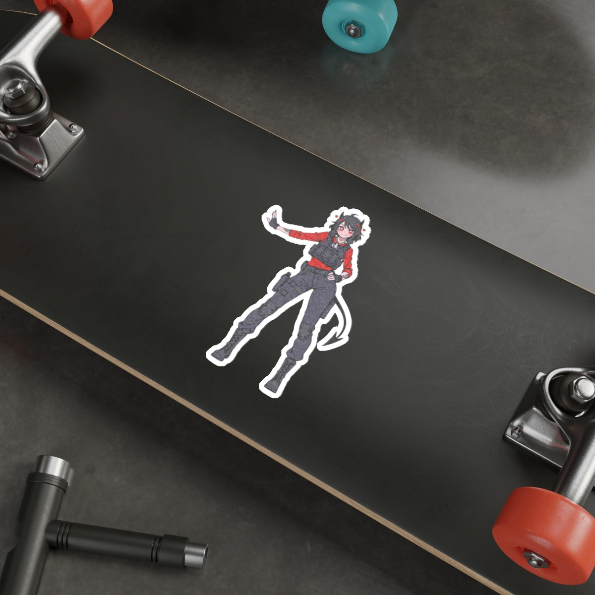 Modeus Helltaker Anime Die-Cut Vinyl Sticker | Tactical Pinup Fan Art