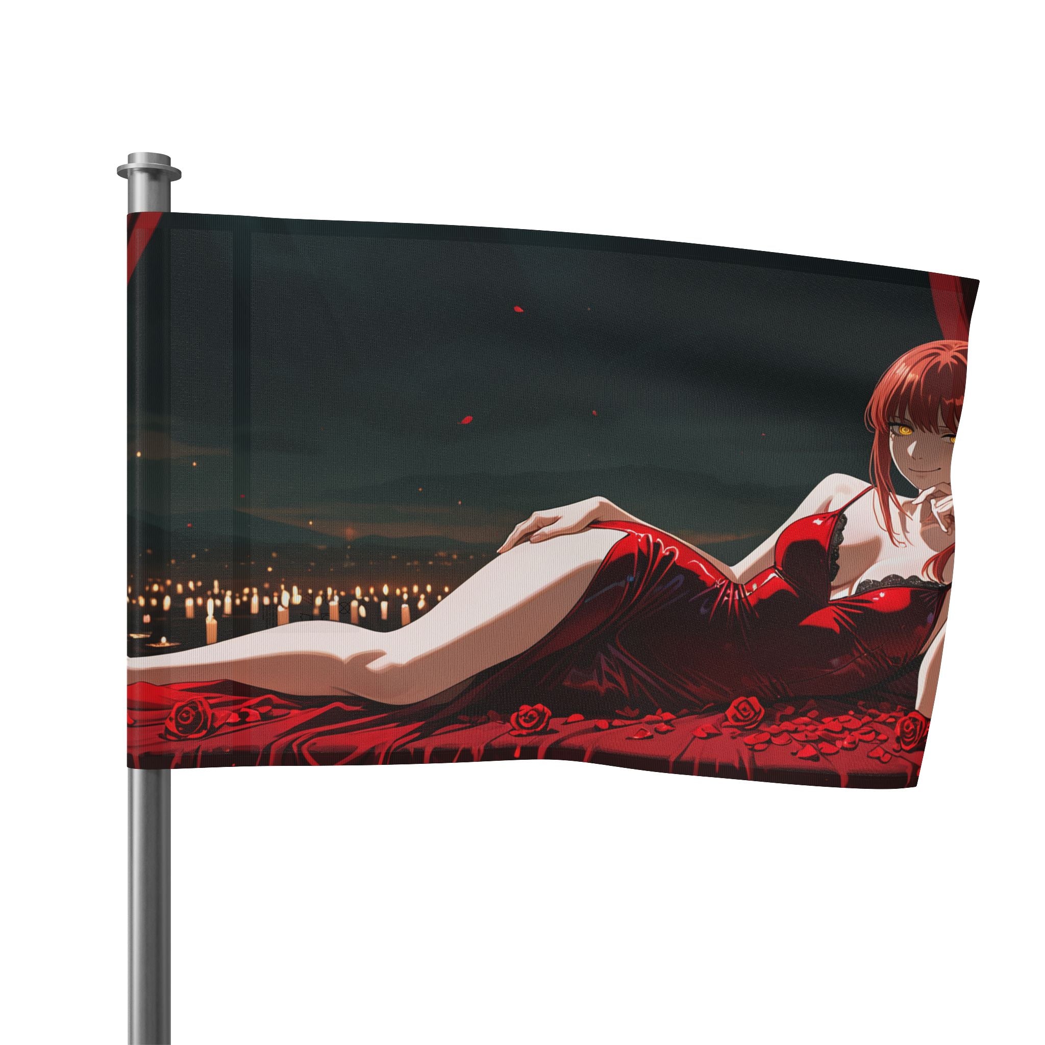 Makima Chainsaw Man Spicy Wall Flag | Velvet Boudoir Anime — Boudoir Pt. 1