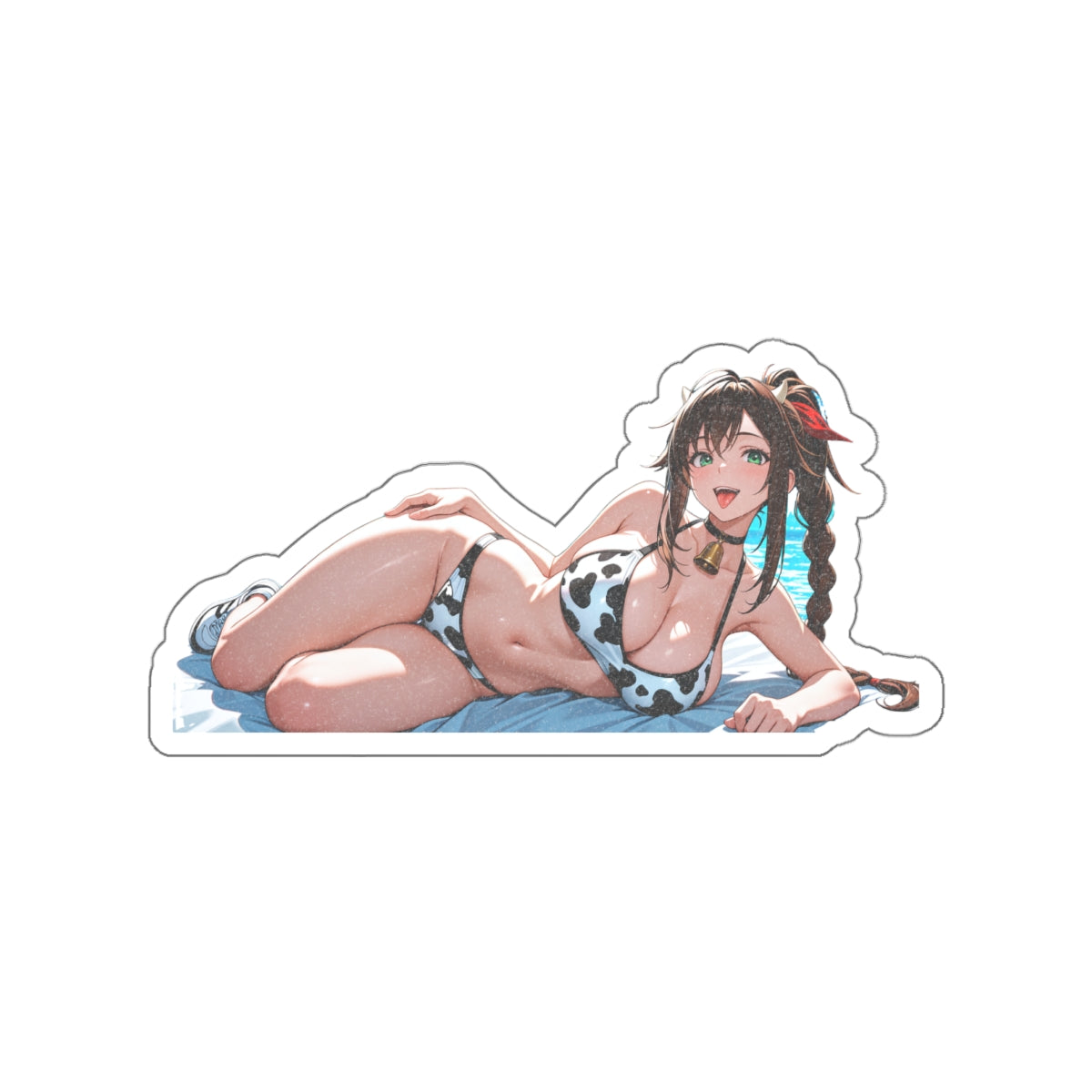 Aerith Final Fantasy Anime Pinup Die-Cut Vinyl Sticker — Cow Girls Pt. 1