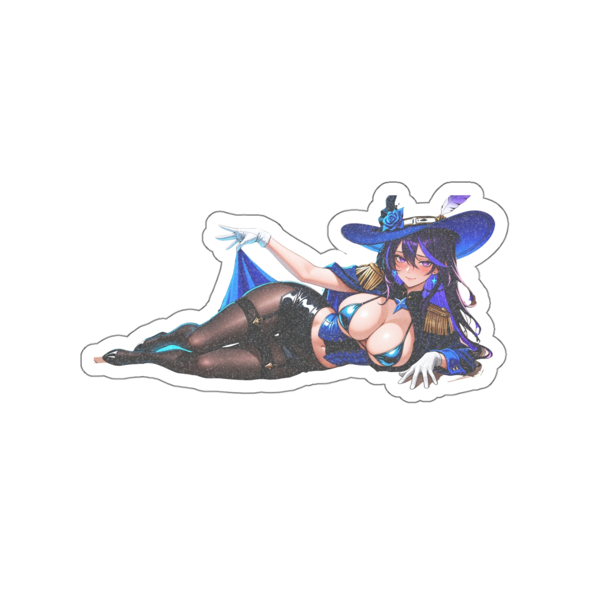 Clorinde Genshin Impact Anime Die Cut Sticker Pinup Beach Babes Pt. 4 (Spicy)