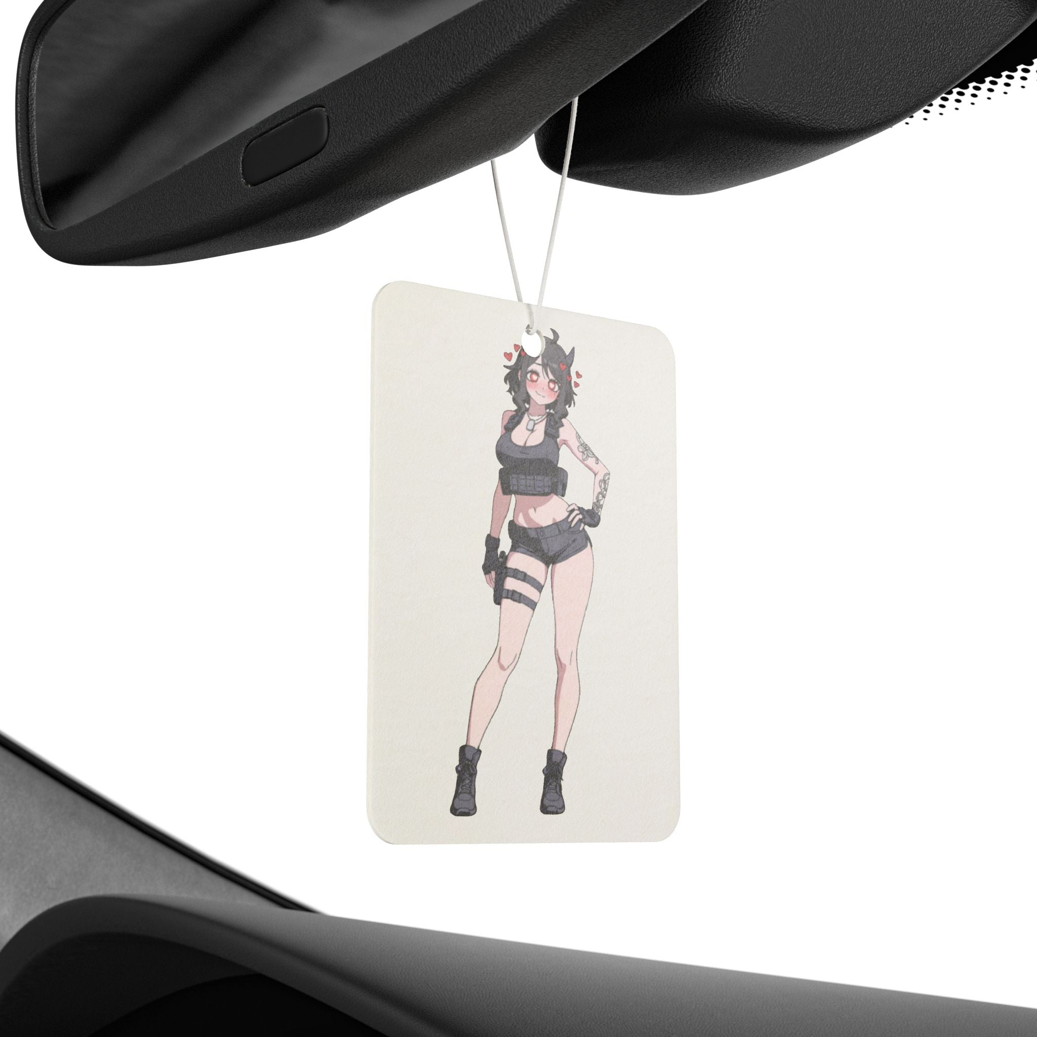 Modeus Helltaker Spicy Anime Car Air Freshener | Tactical Pinup Art
