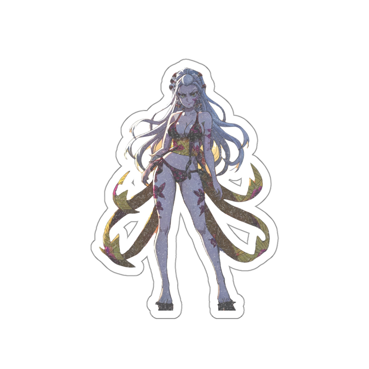 Daki Demon Slayer Spicy Anime Die Cut Vinyl Sticker Sunset — Beach Babes Pt. 2