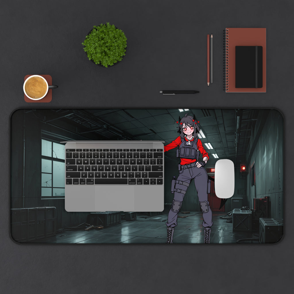 Modeus Helltaker Desk Mat | Tactical Anime Pinup Fan Art XL Mouse Pad
