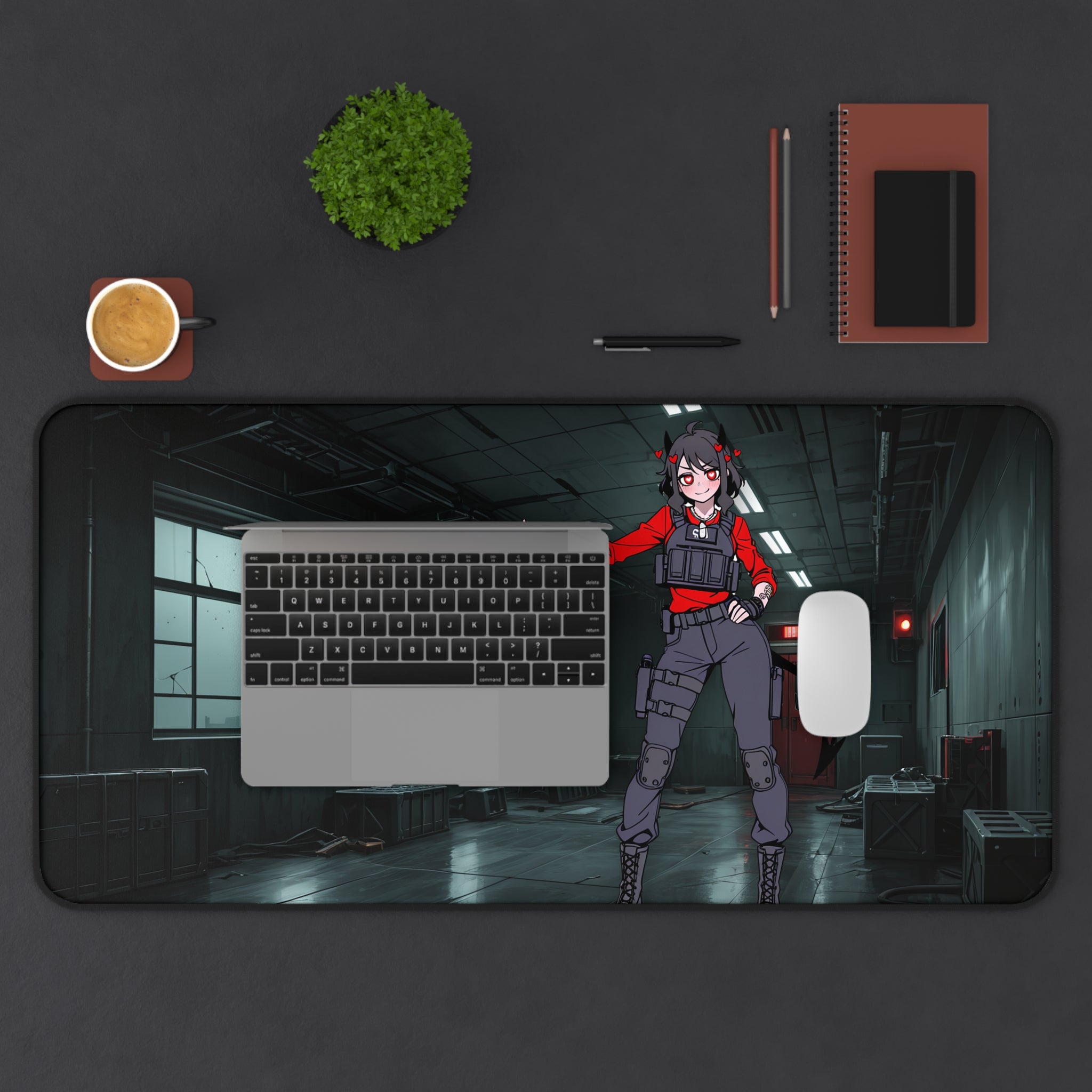 Modeus Helltaker Desk Mat | Tactical Anime Pinup Fan Art XL Mouse Pad