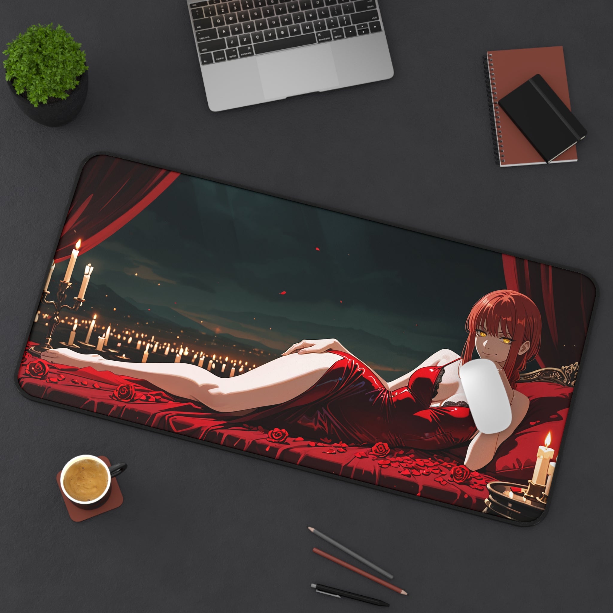 Makima Chainsaw Man Desk Mat Boudoir Spicy Pinup — Boudoir Pt. 1