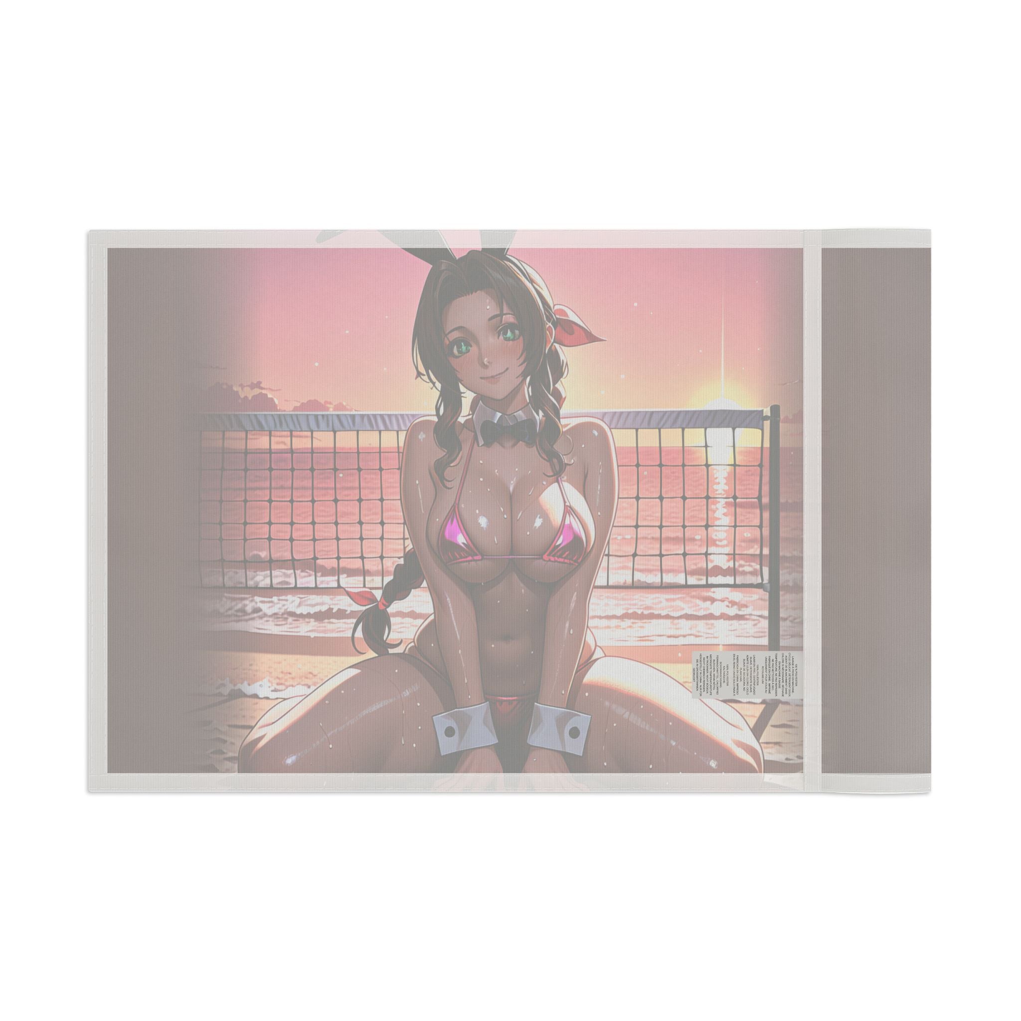 Aerith FF7 Anime Wall Flag Spicy Bunny Pinup Banner — Bunny Girls Pt. 8 (Spicy)