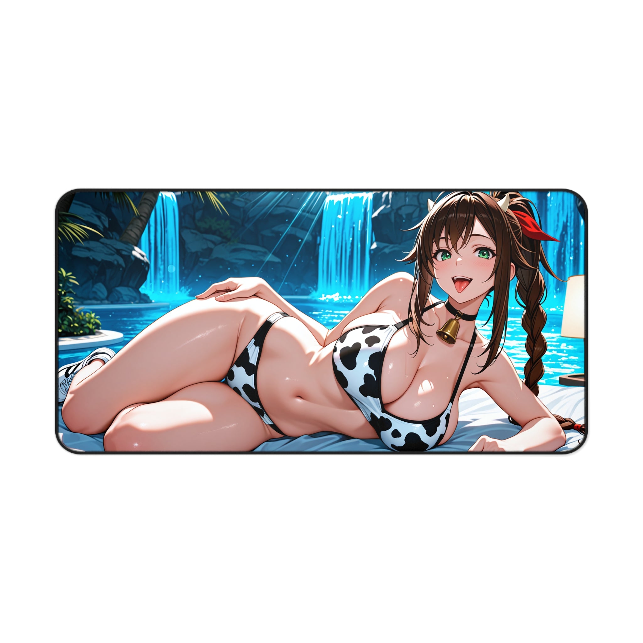 Aerith Final Fantasy Pinup Anime Desk Mat | Cow Girls Pt. 1 (Spicy)