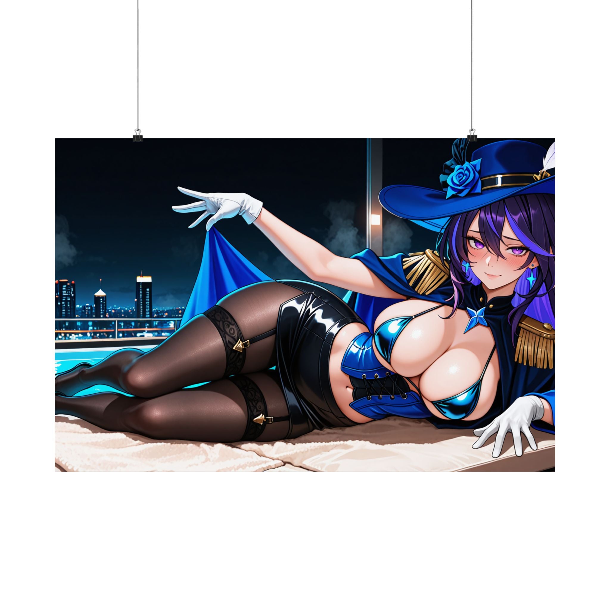 Clorinde Genshin Impact Spicy Anime Wall Art Poster | Pinup — Beach Babes Pt. 4