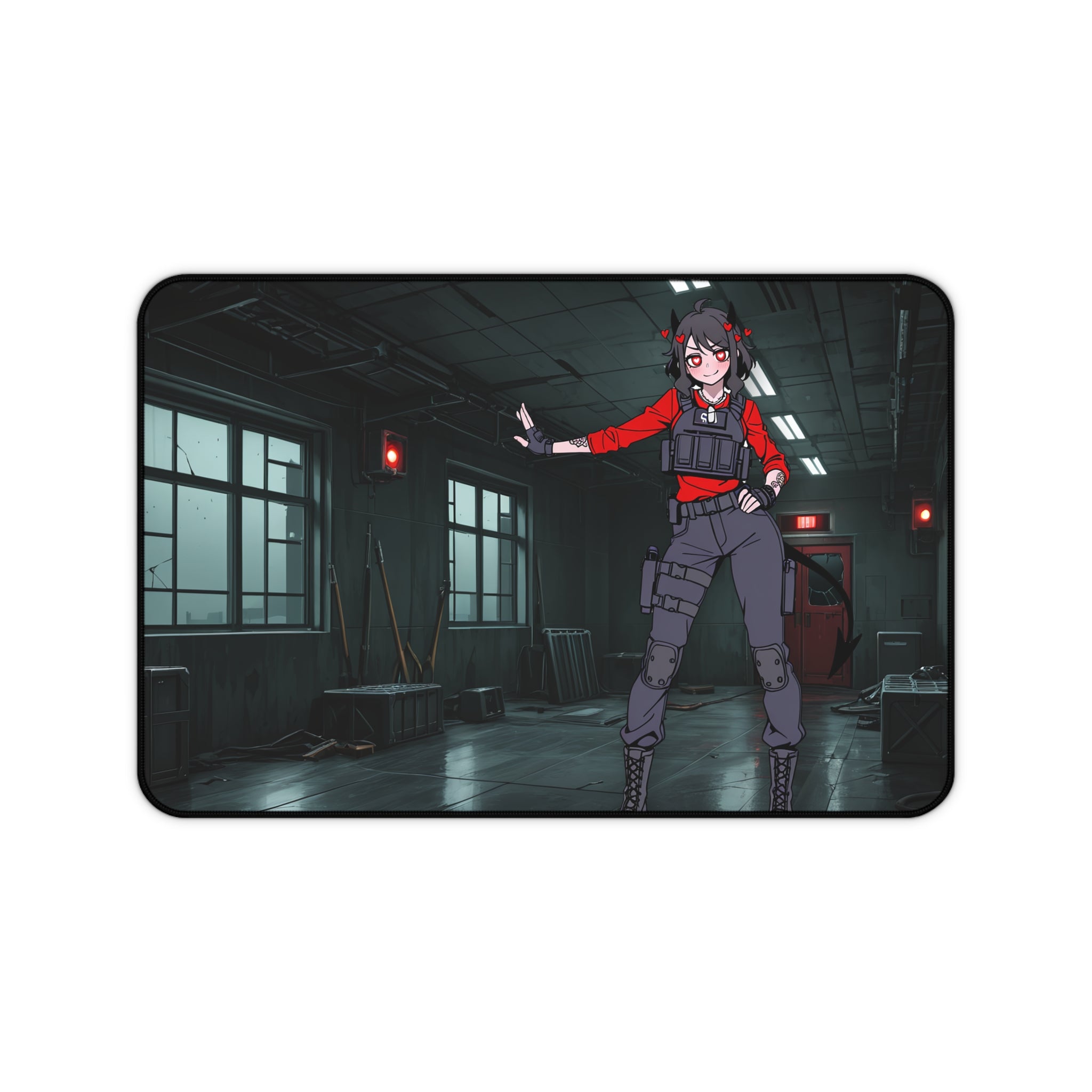 Modeus Helltaker Desk Mat | Tactical Anime Pinup Fan Art XL Mouse Pad