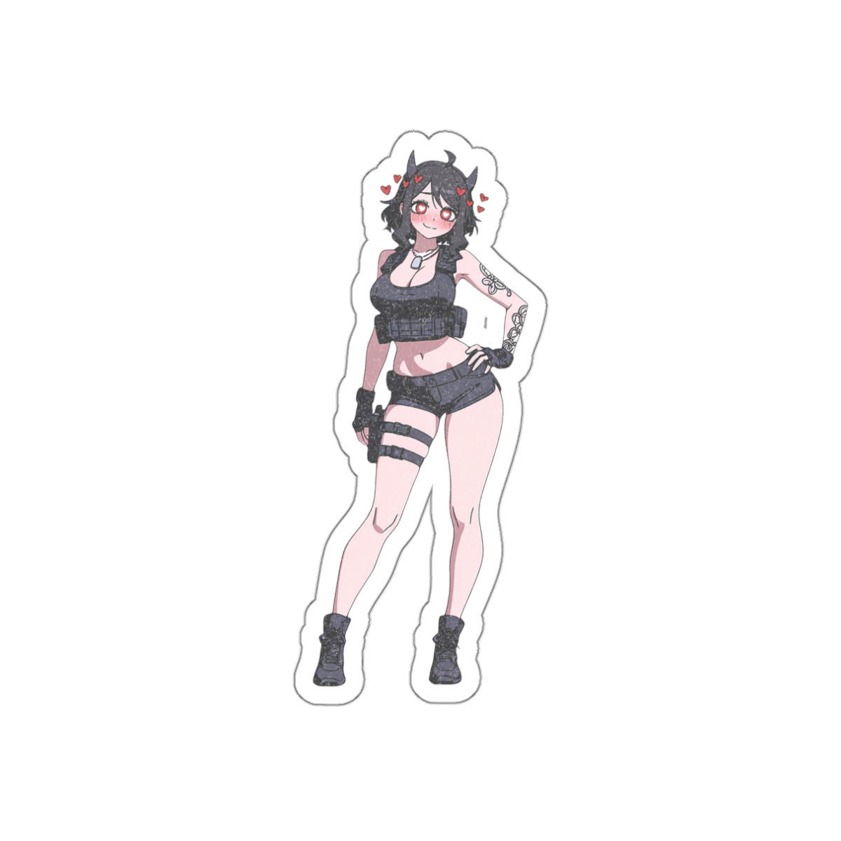 Modeus Helltaker Spicy Anime Die-Cut Vinyl Sticker — Tactical Girls Pt. 1