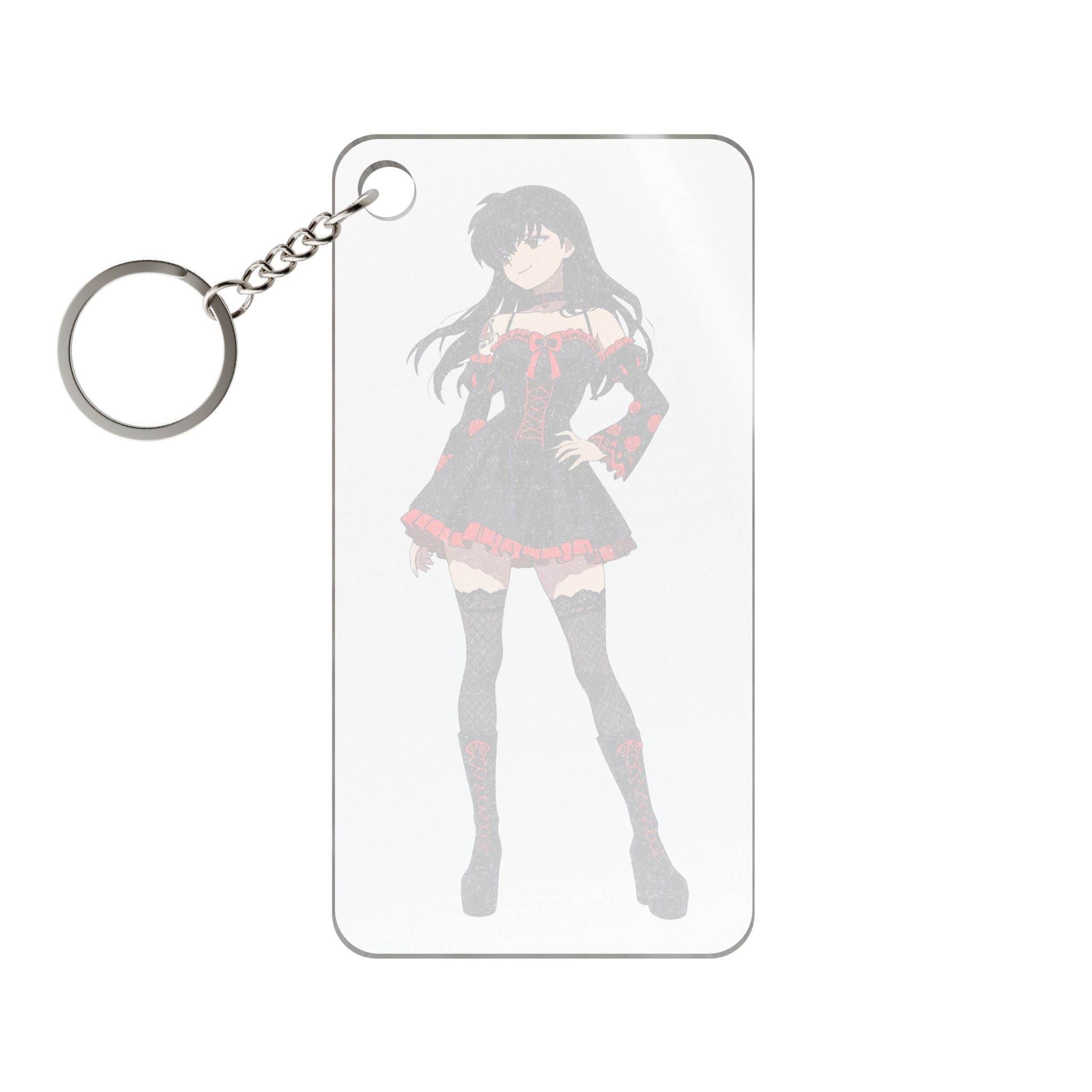Kagome Inuyasha Gothic Anime Keychain Charm | Dark Pinup Fan Art