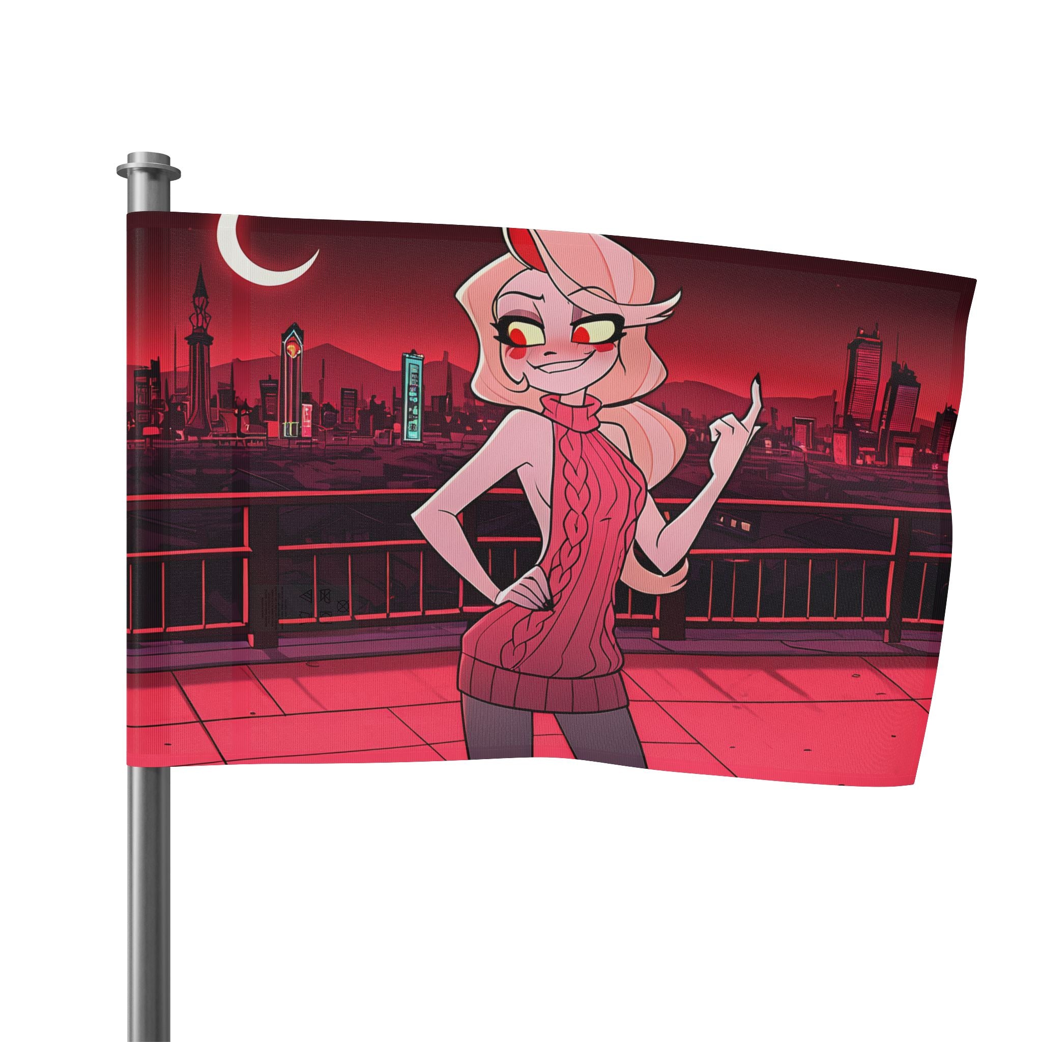 Charlie Morningstar Hazbin Hotel Spicy Wall Flag Pinup — Virgin Killer Pt. 2
