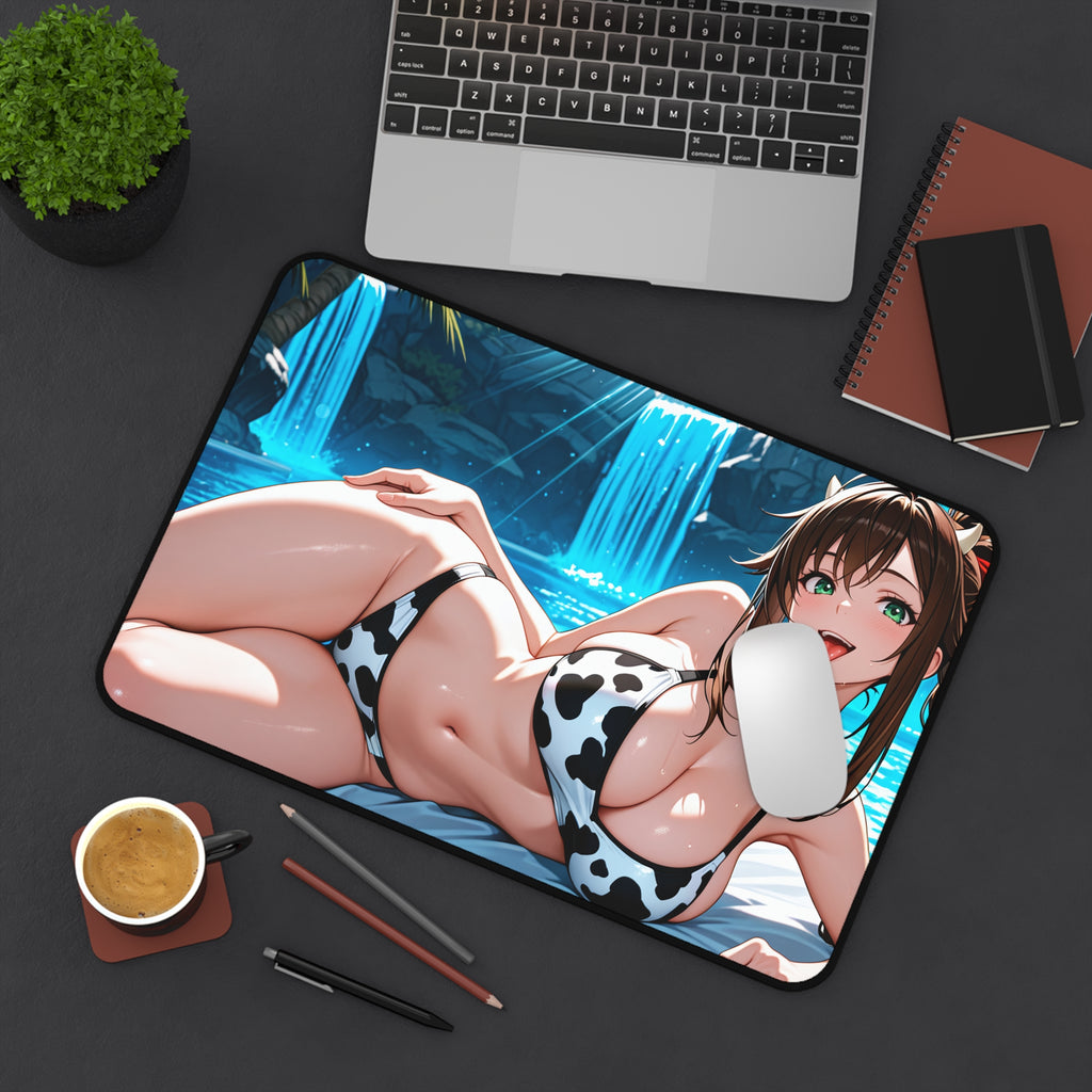 Aerith Final Fantasy Pinup Anime Desk Mat | Cow Girls Pt. 1 (Spicy)