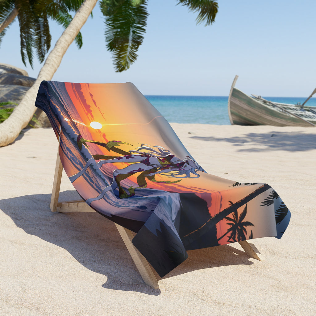 Daki Demon Slayer Spicy Anime Beach Towel Sunset Pinup | Beach Babes Pt. 2
