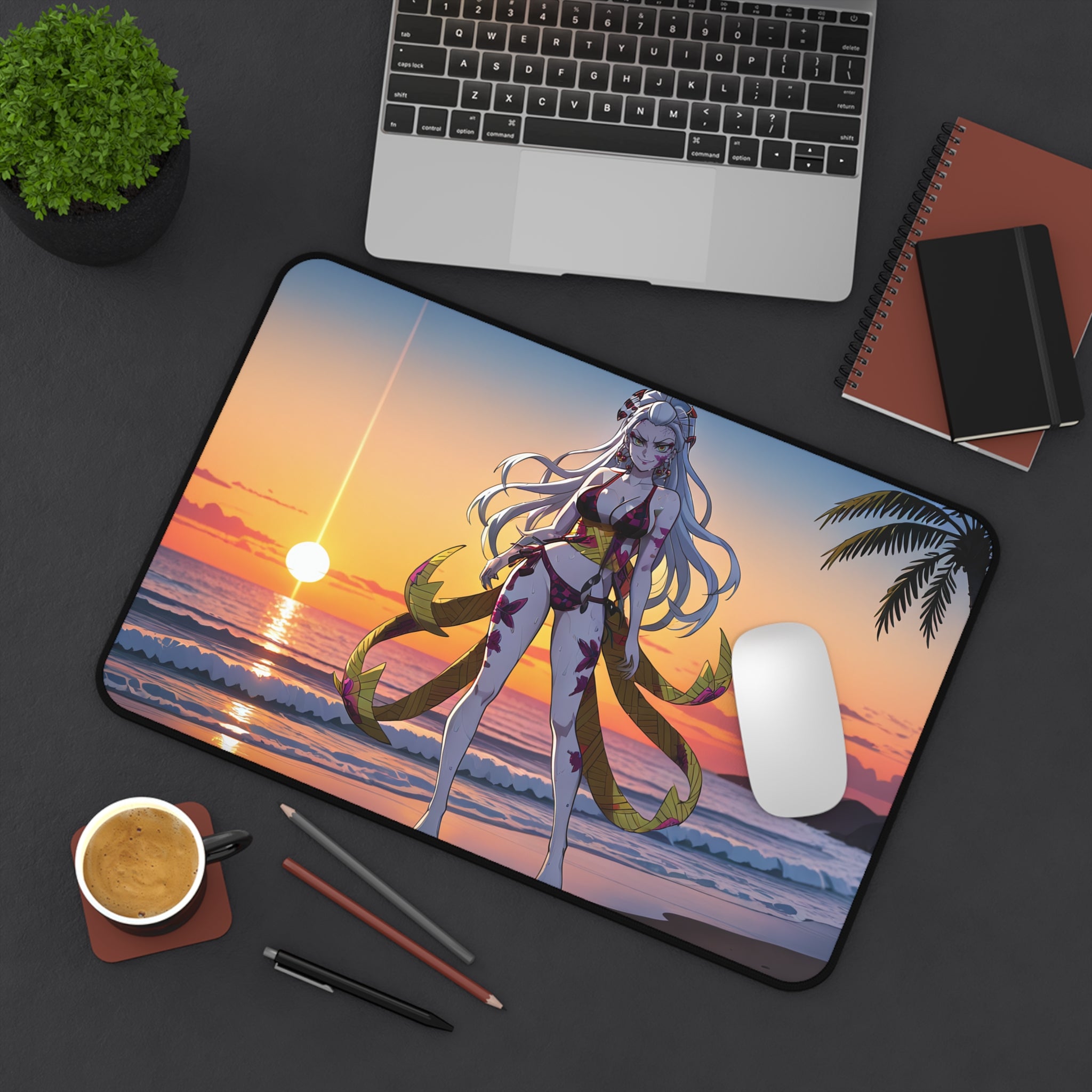 Daki Demon Slayer Spicy Pinup Desk Mat Sunset Beach Anime XL — Beach Babes Pt. 2