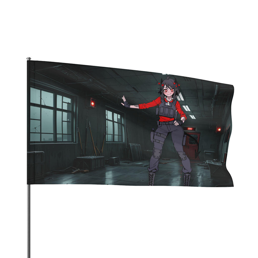Modeus Helltaker Anime Wall Flag | Tactical Pinup Banner