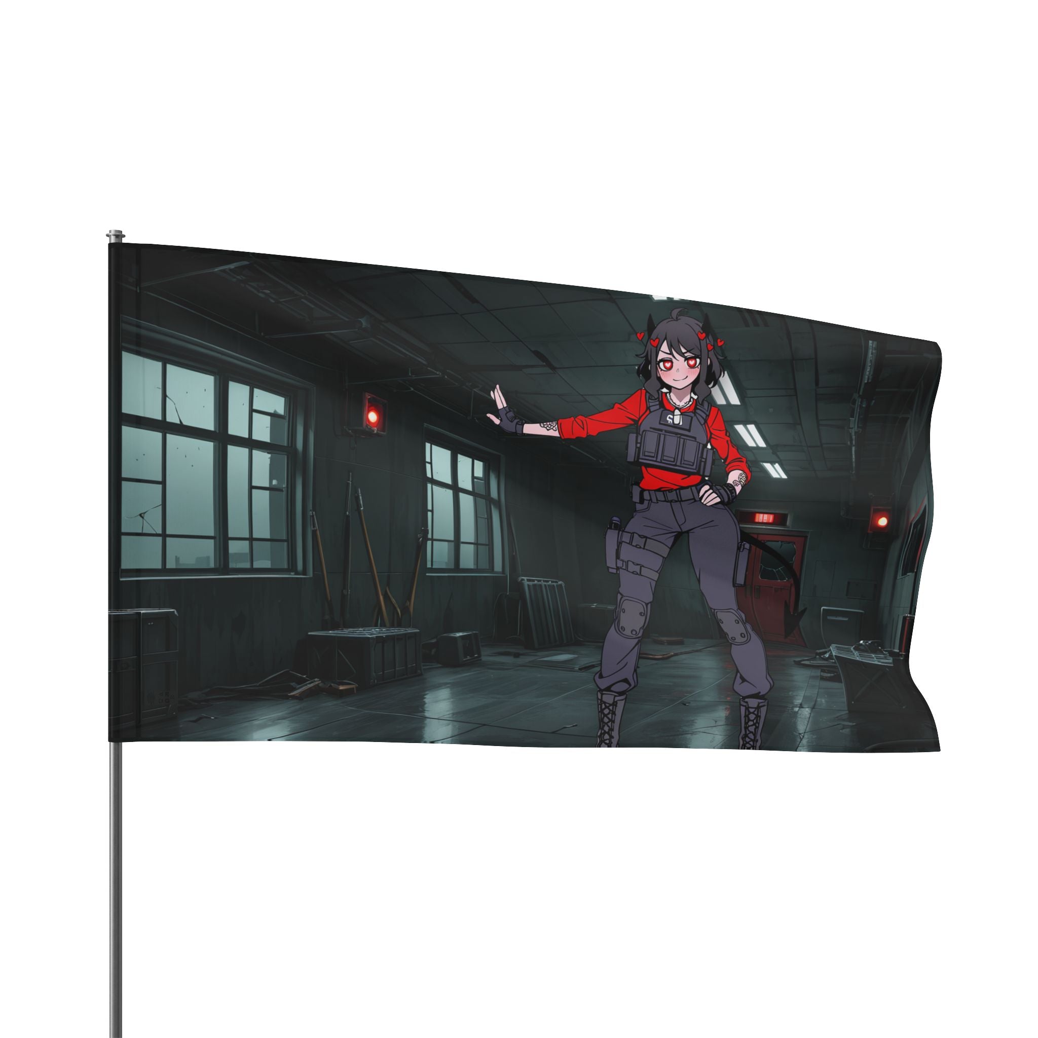 Modeus Helltaker Anime Wall Flag | Tactical Pinup Banner